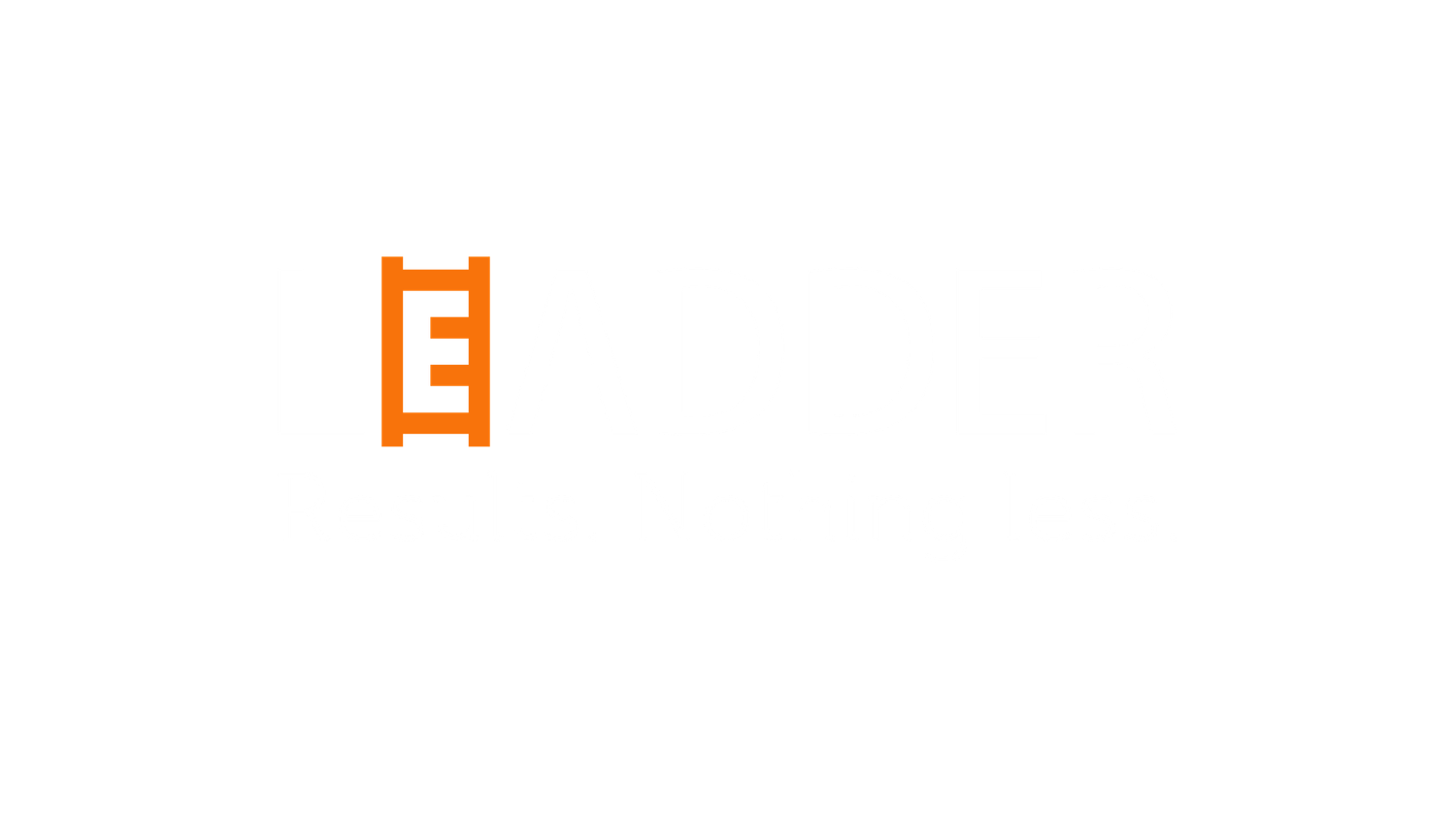 Orange ladder icon logo on white background representing a company or brand identity.