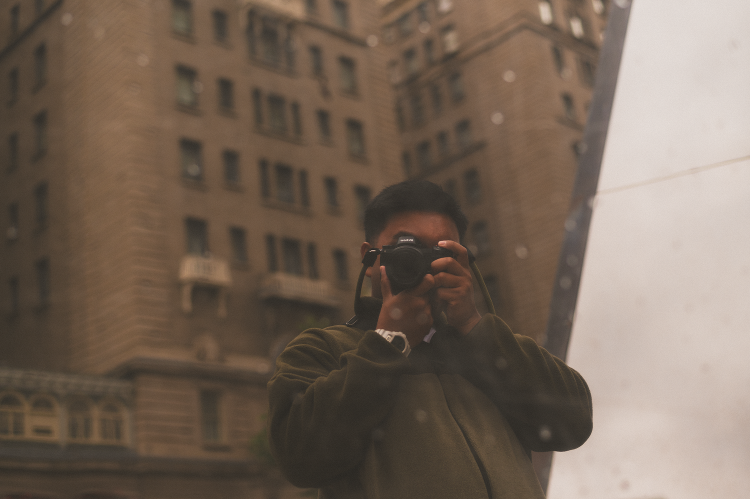 JV studios street photography. self reflection