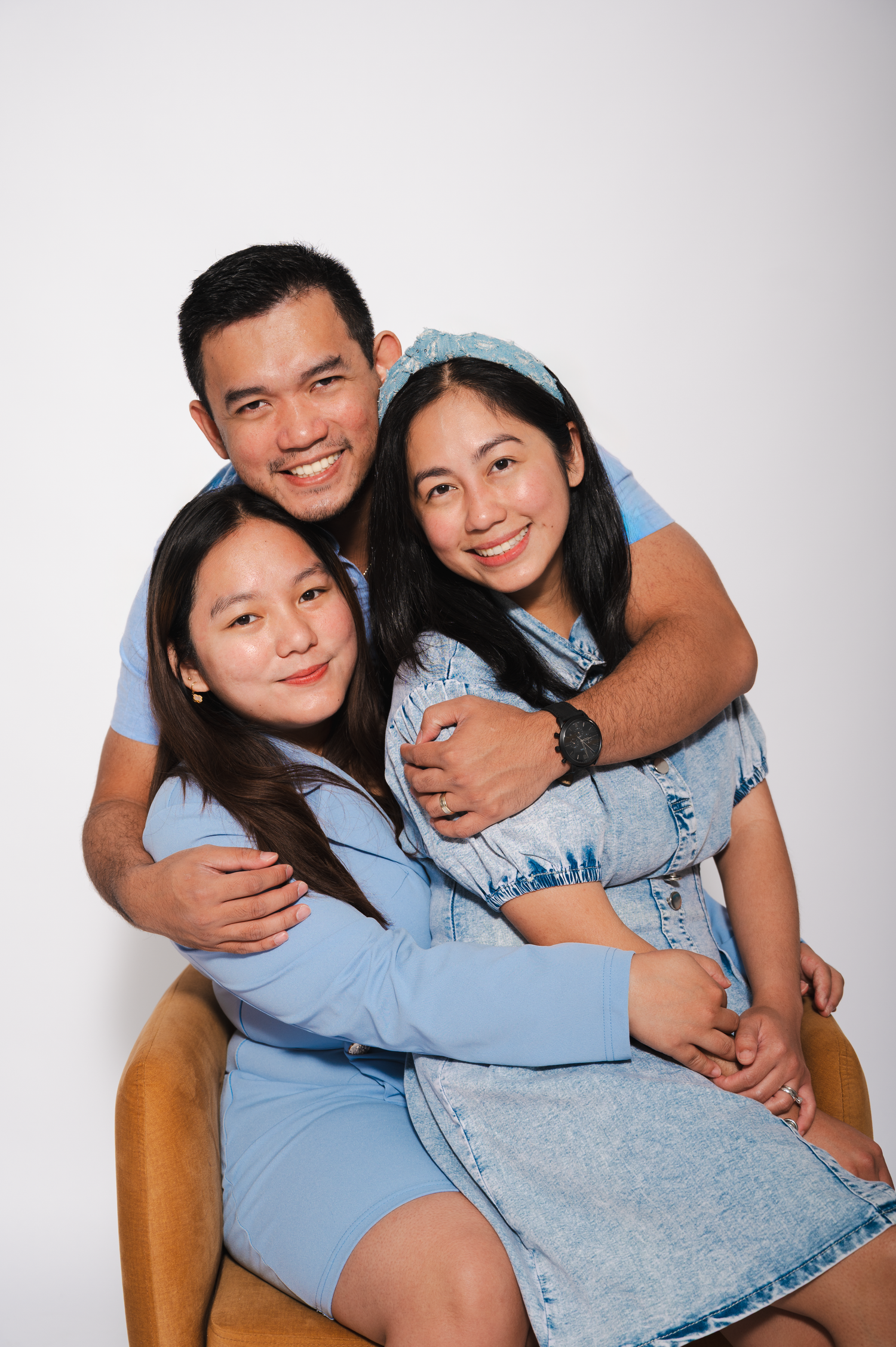 Professional studio family portrait session in Edmonton.
Siblings enjoying a studio photography session in Edmonton.