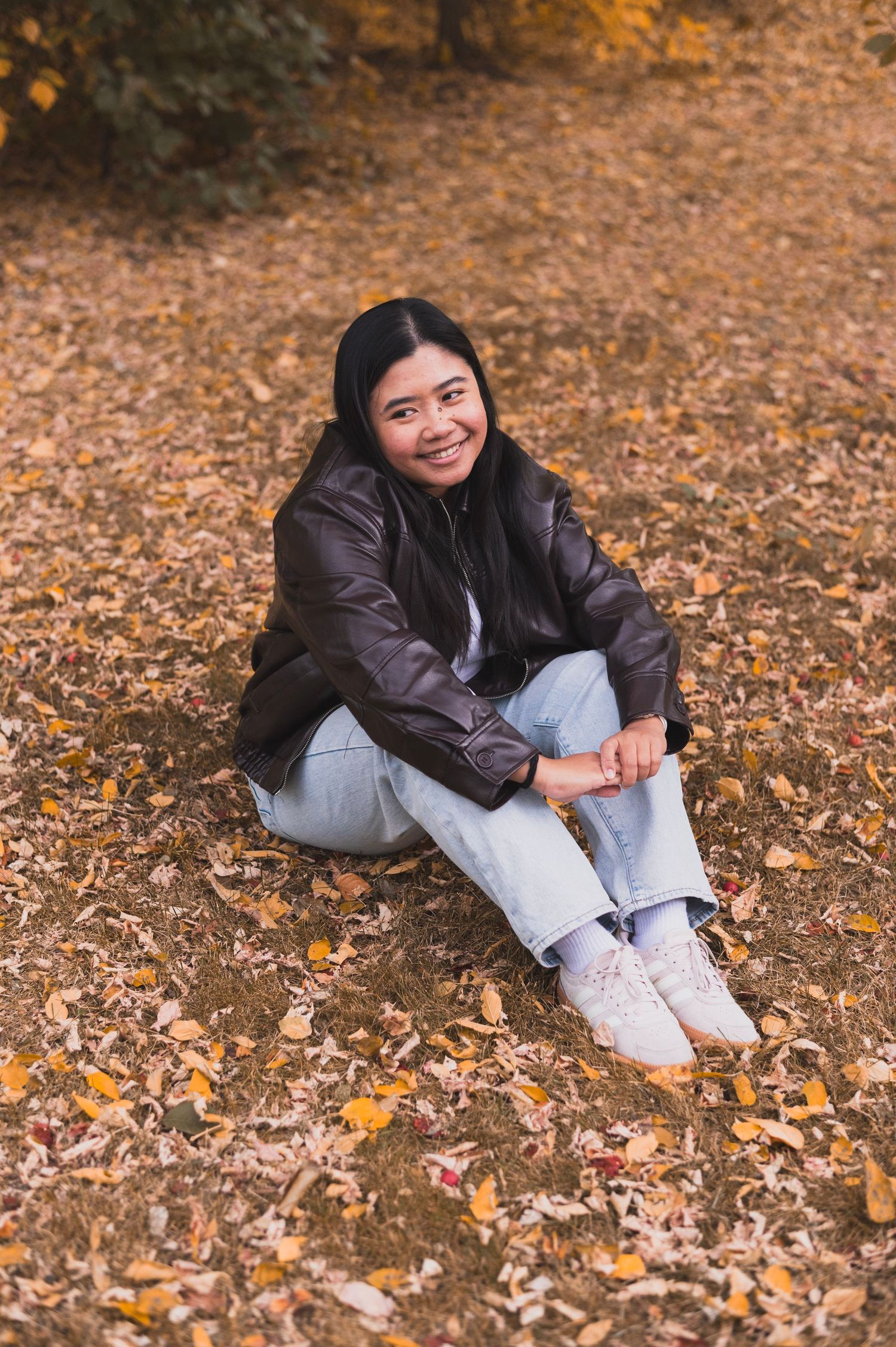 Professional portrait session in Edmonton with natural light during autumn season. fall mini session