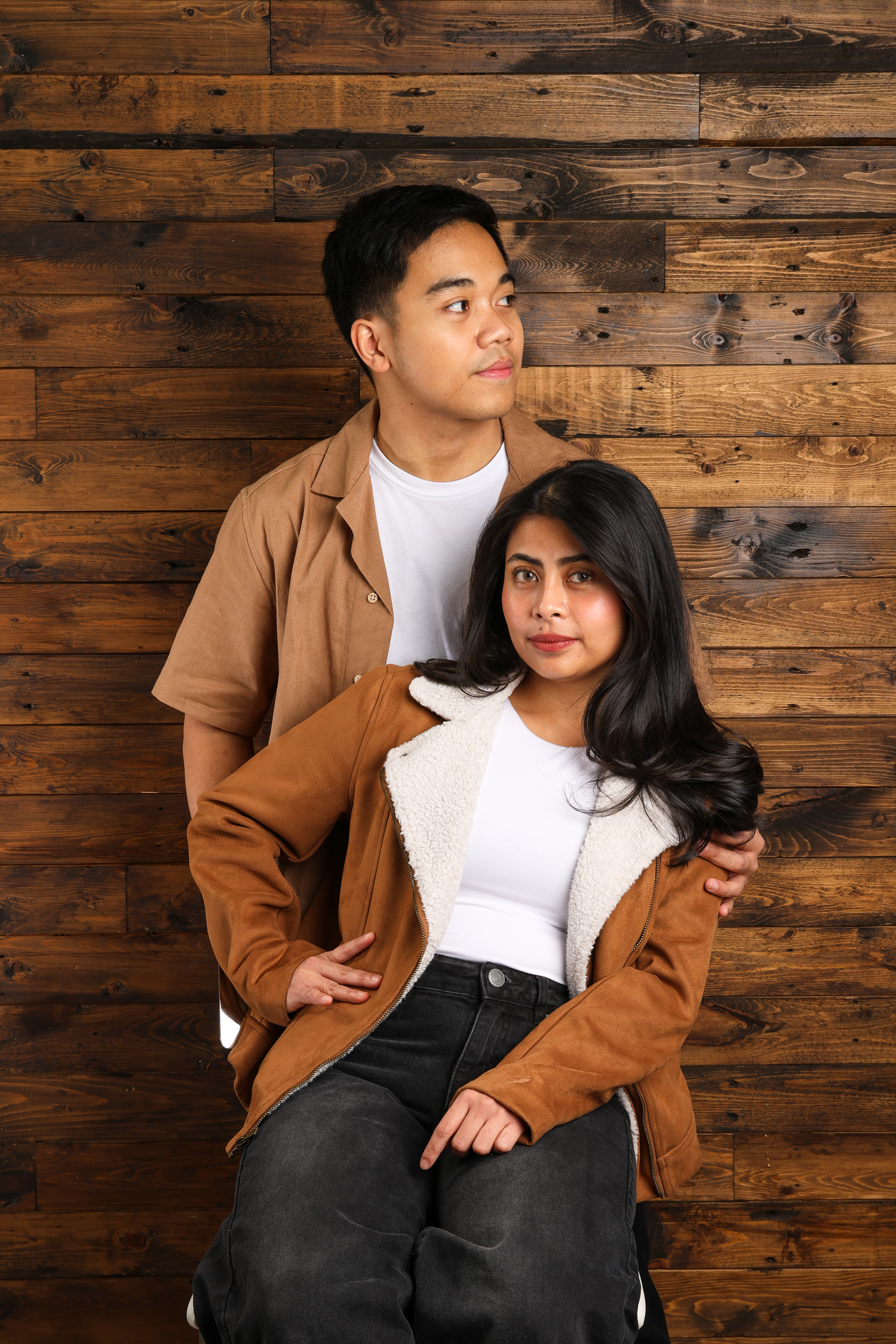 Professional couple portrait session in Edmonton with studio flash

surprise proposal