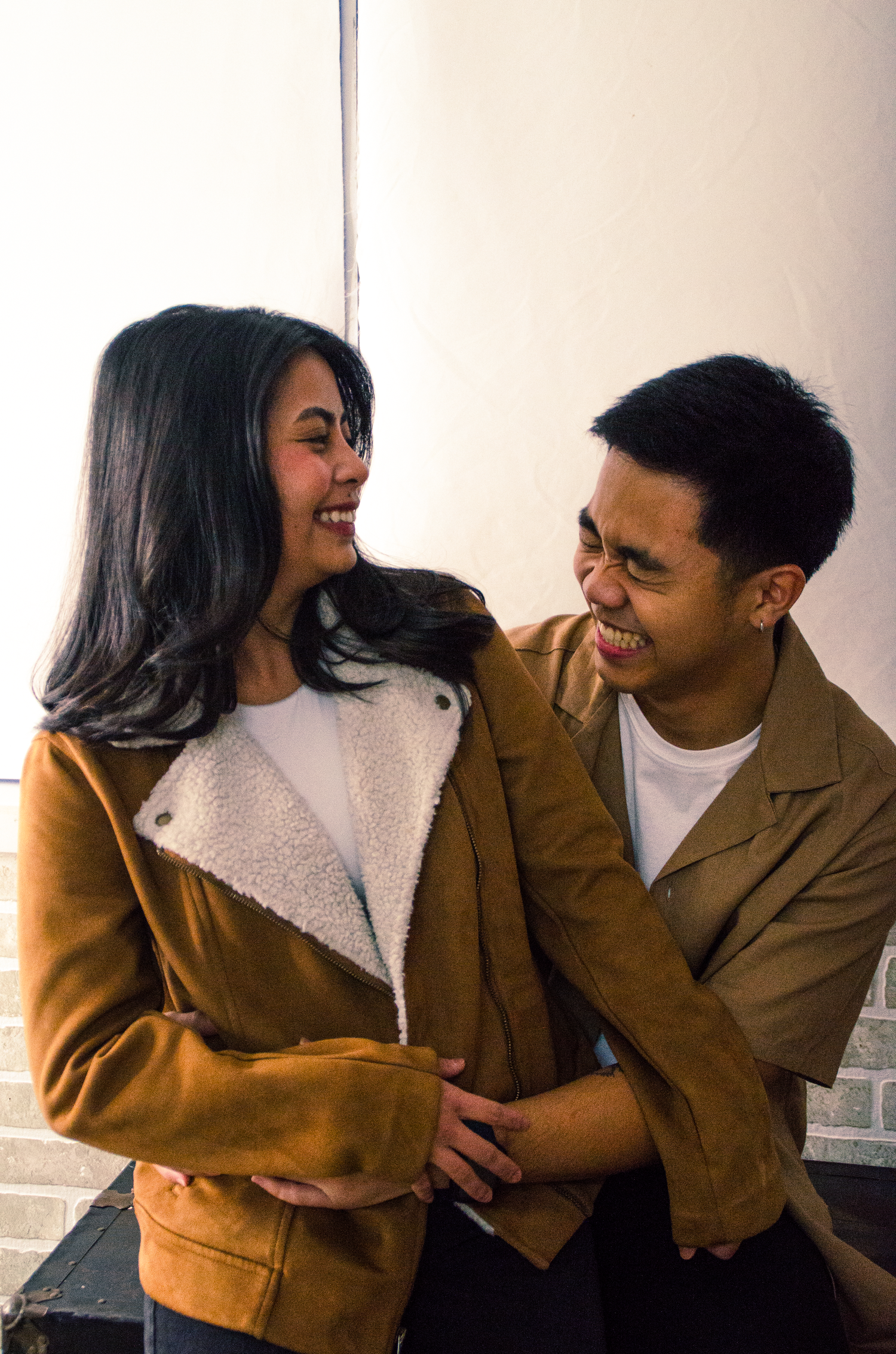 Professional couple portrait session in Edmonton with natural light.

surprise proposal
