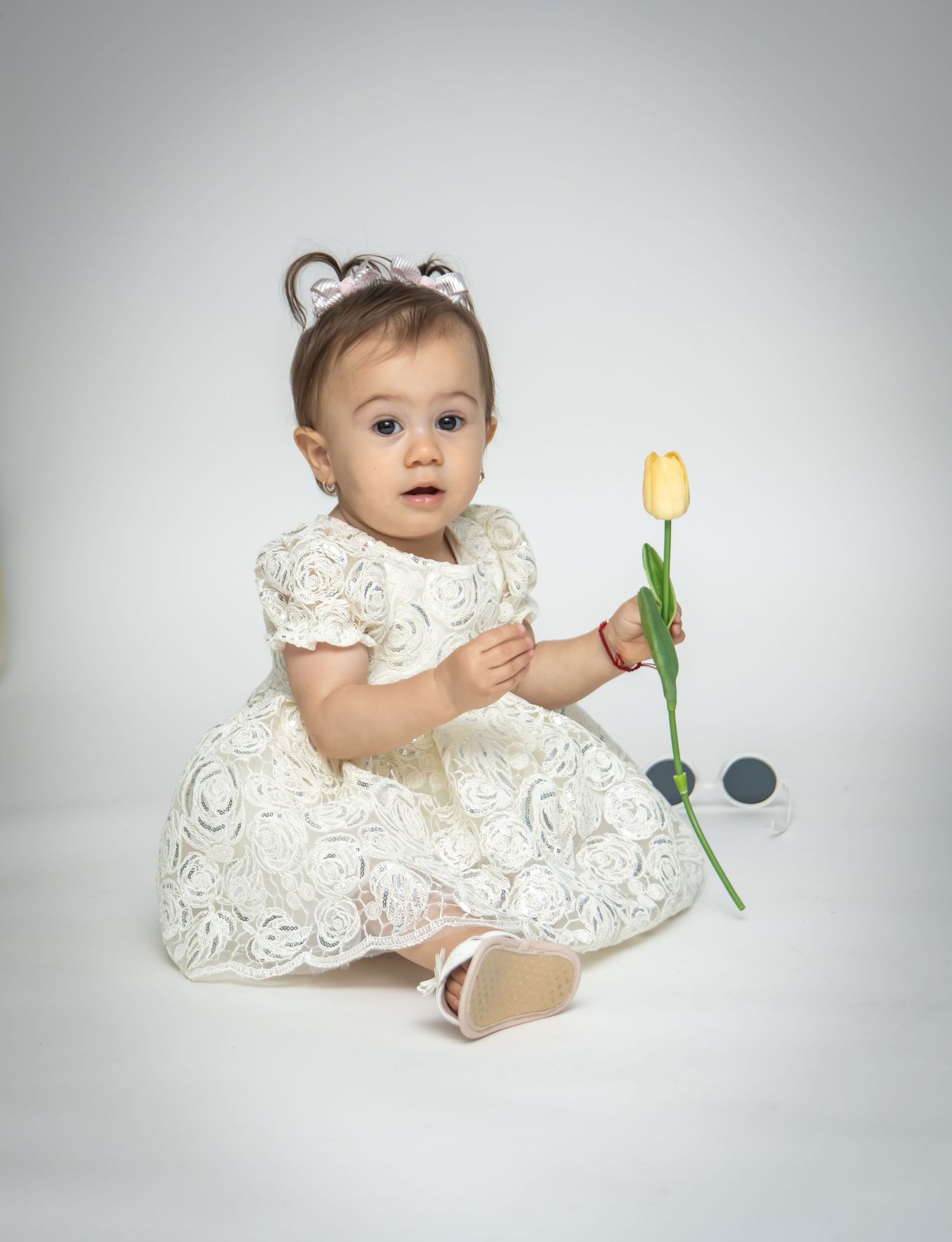 Amalia’s 1st birthday studio photo session in Cranbrook, Kent