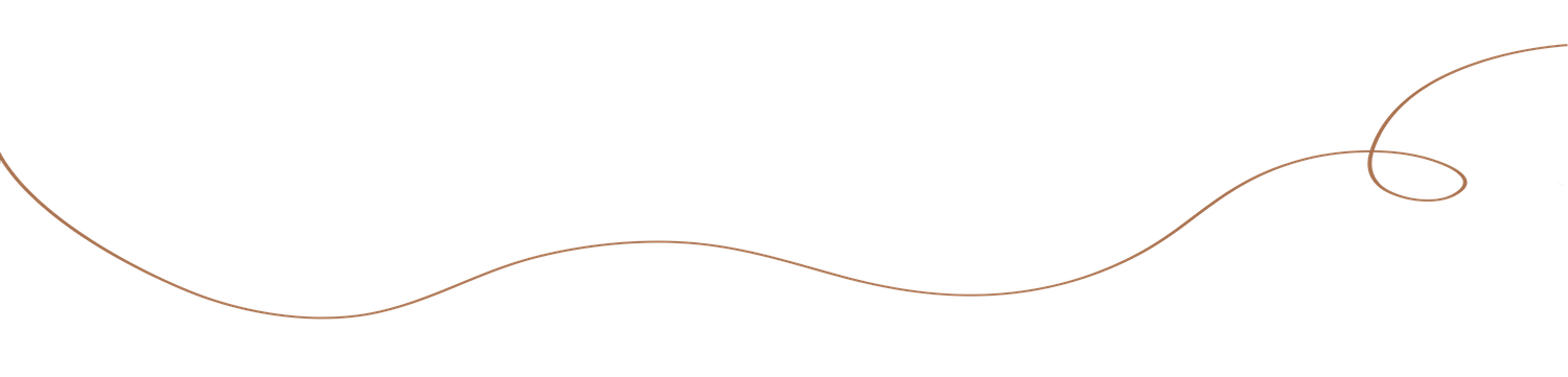 Minimalist brown curved line design with flowing loops.
