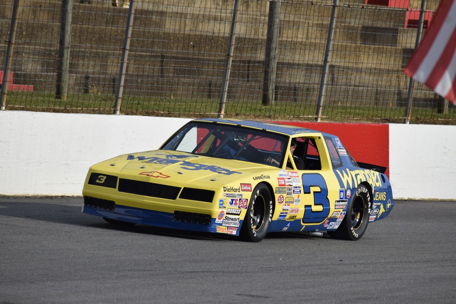 KF Media General Admission Raceday at Tri-County Speedway Dale Earnhardt Sr the intimidator Wrangler 3 car  Ethan Boyles Photography