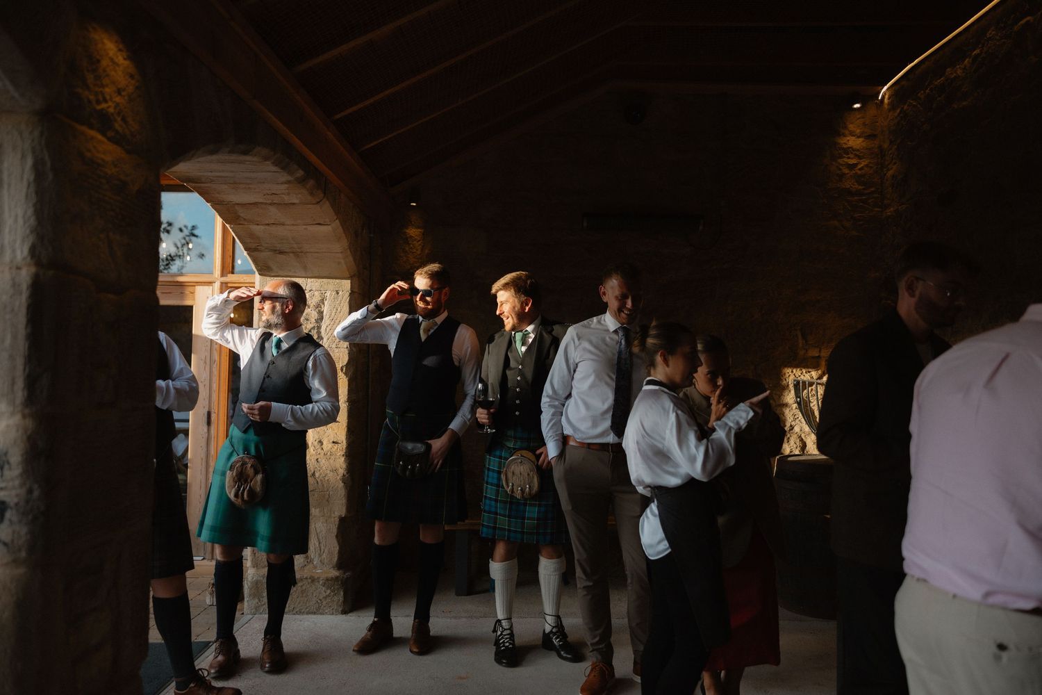 Wedding courtyard at Rosebery Steading, Temple, Gorebridge, Scotland.