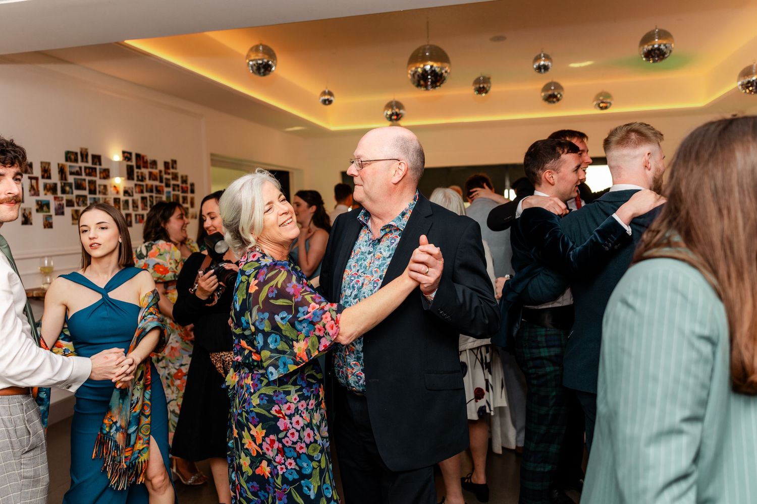 Wedding guest dancing, Whitekirk Hill, Whitekirk, North Berwick