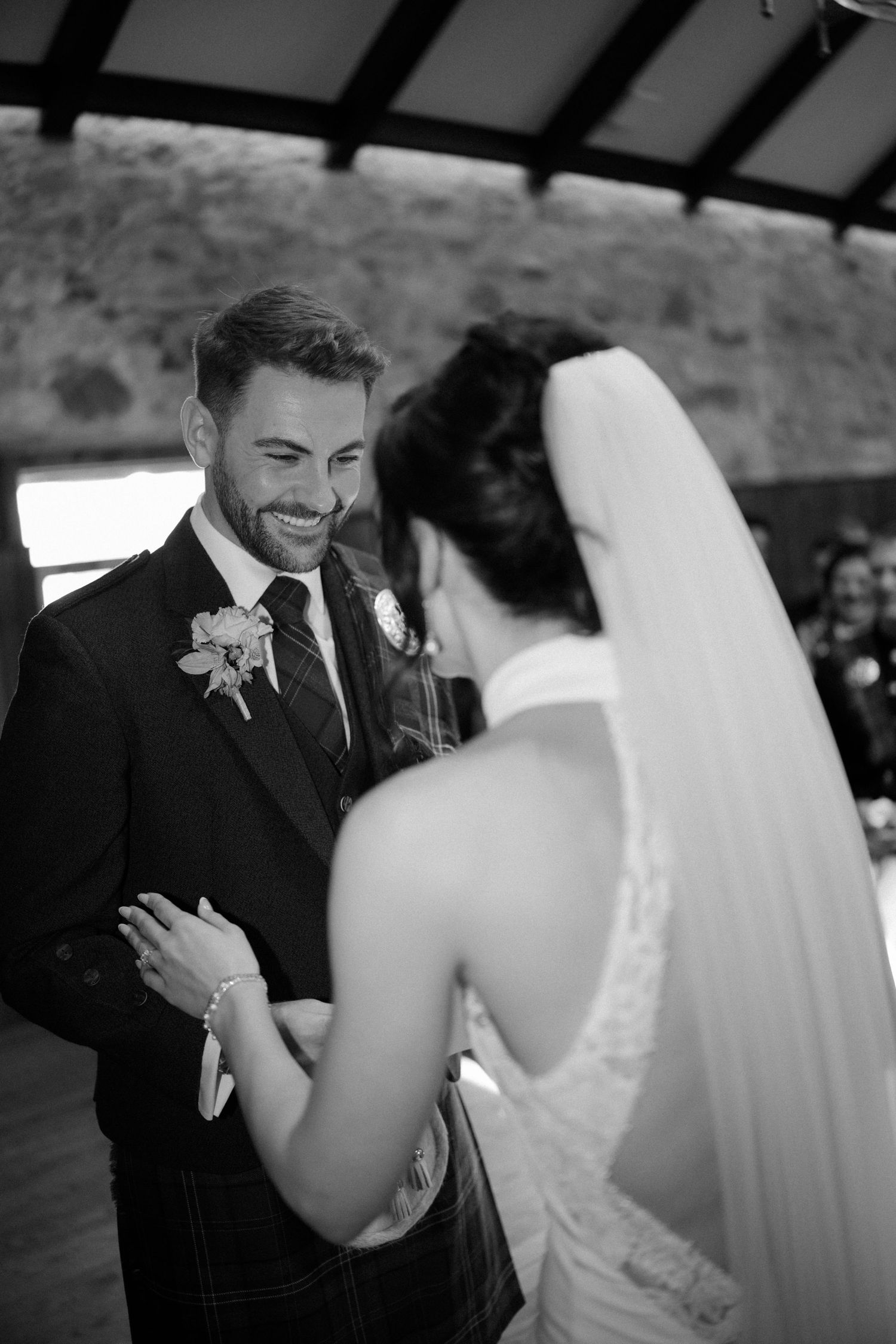 Wedding ceremony, at Rosebery Steading, Temple, Gorebridge, Scotland.