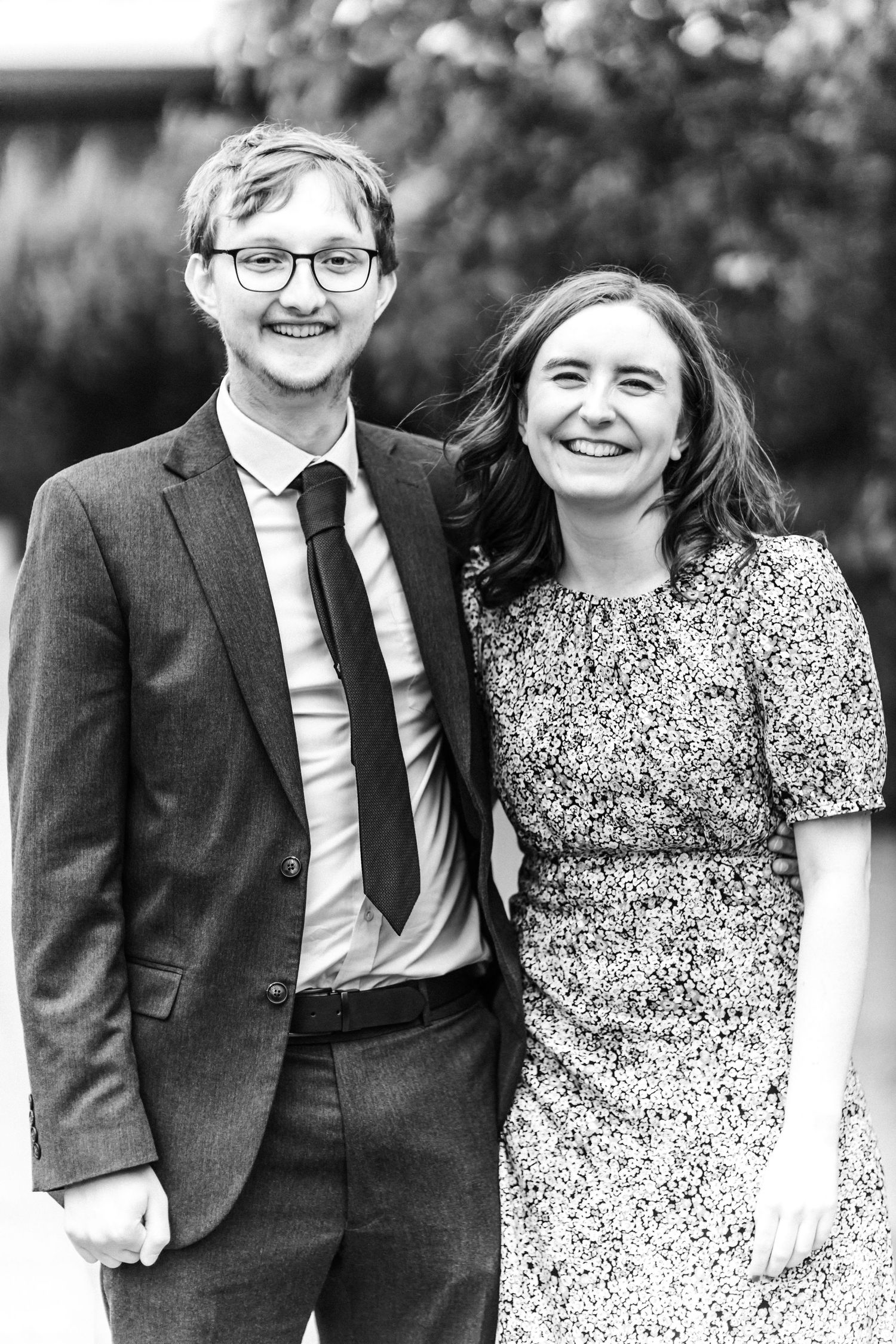 Lovely couple wedding outside of the Glass House, Edinburgh, Scotland.