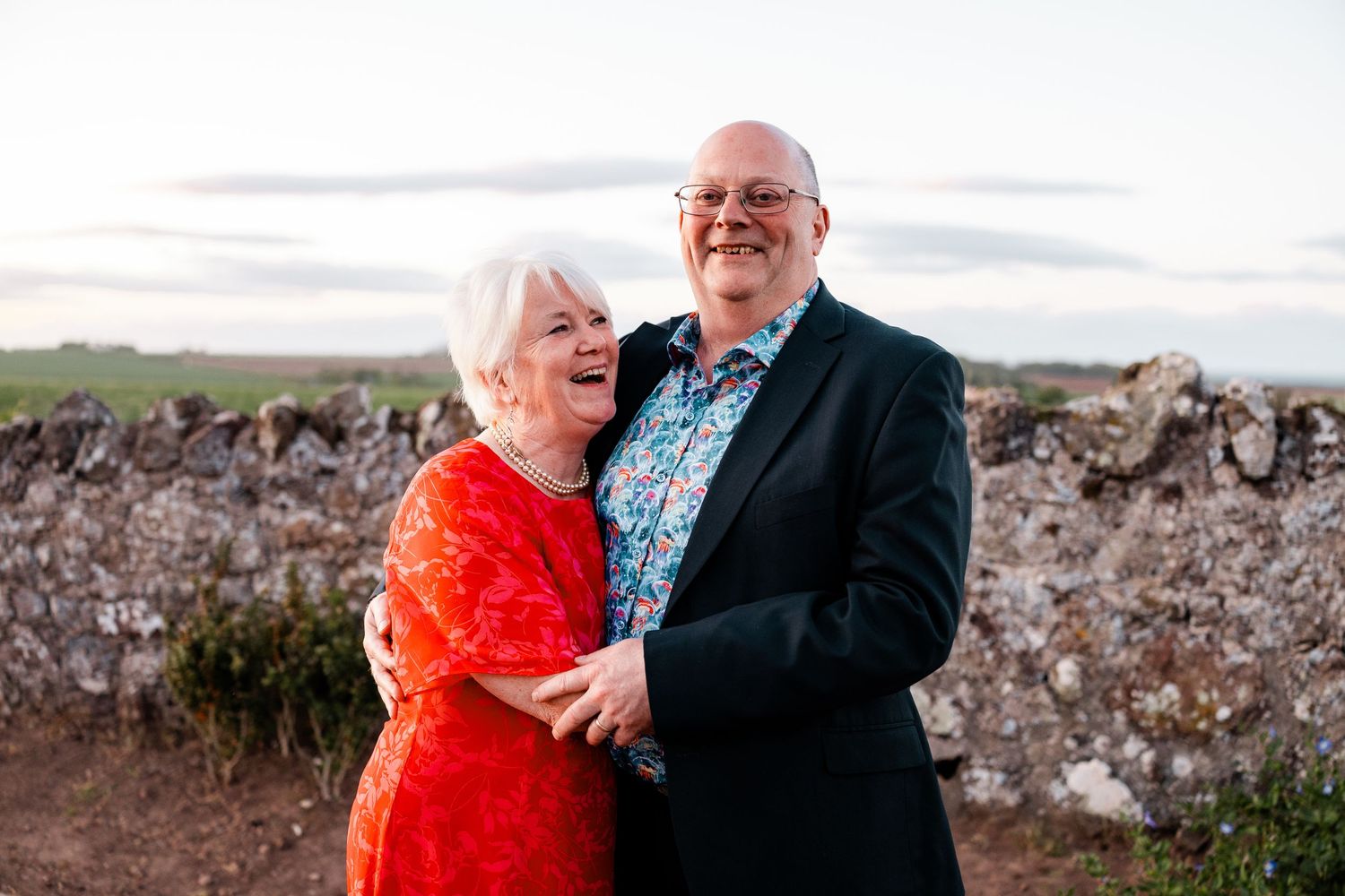 Wedding guest portrait, Whitekirk Hill, Whitekirk, North Berwick