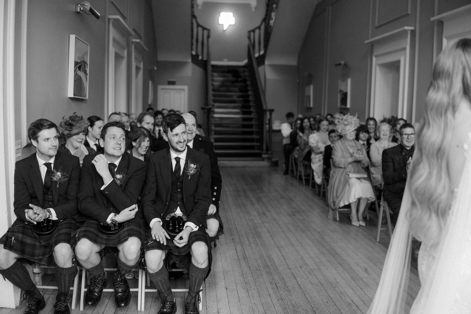 Ceremony, guests, Netherbyres House
Wedding venue in Eyemouth, Scotland