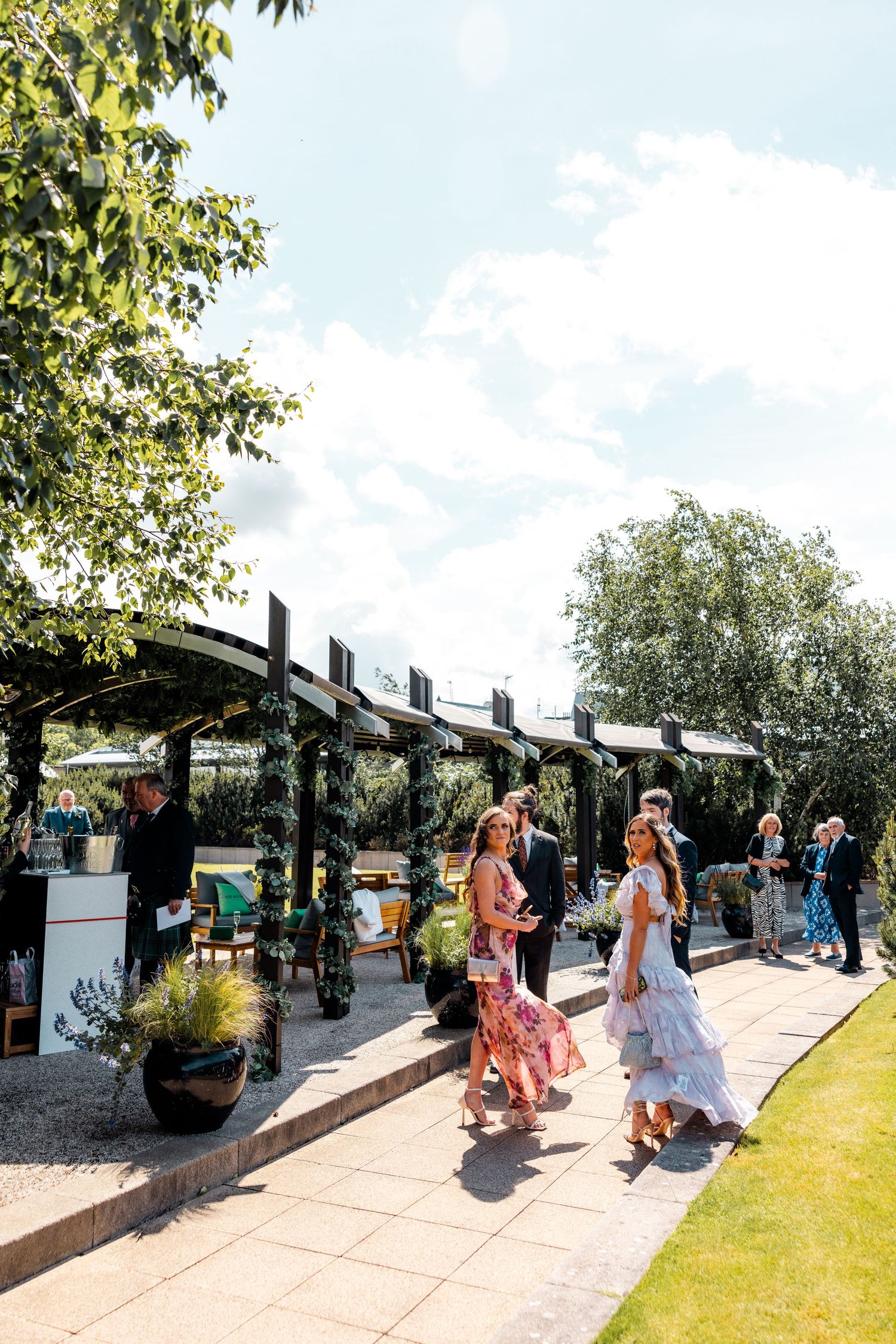 outdoor wedding, Glass House Edinburgh City Scotland,