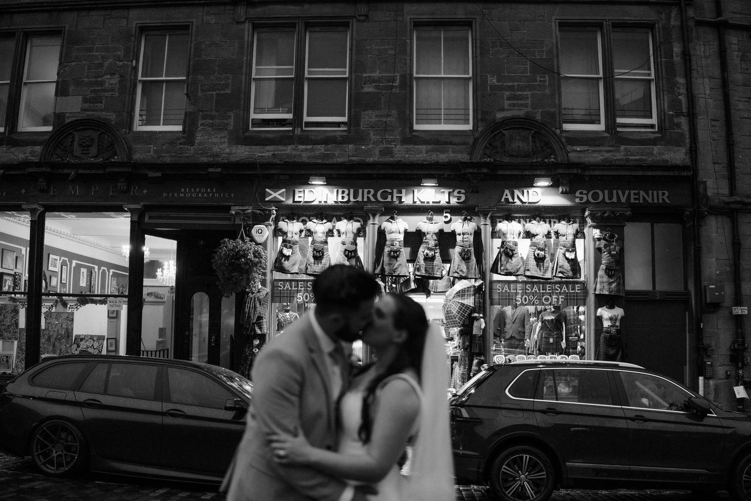 Edinburgh Elopement Romantic Couple