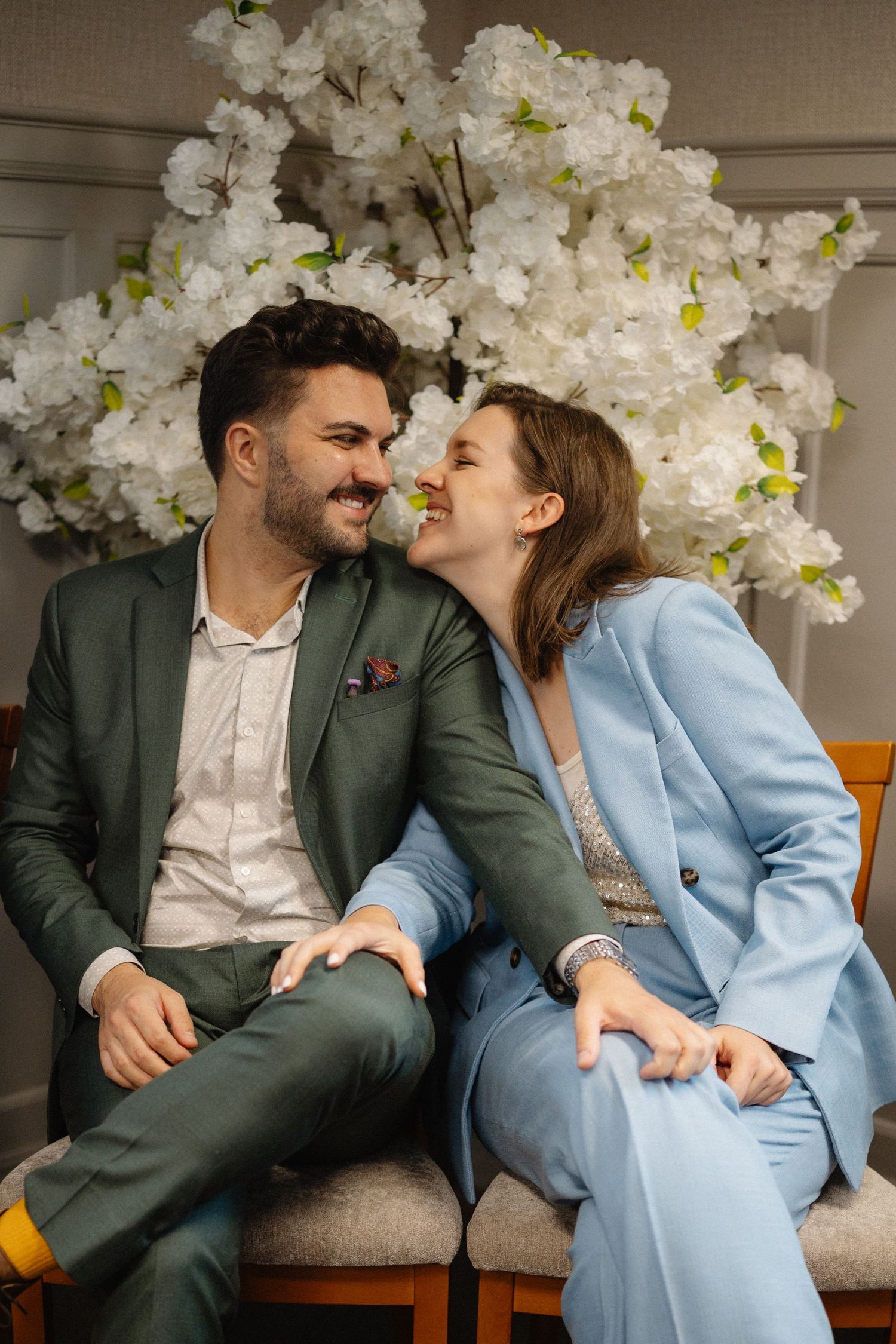 intimate wedding in city chambers in Edinburgh Scotland