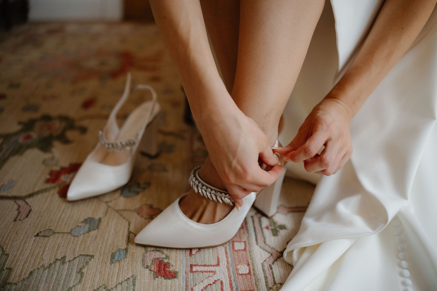 Wedding getting ready, shoes shoot at Rosebery Steading, Temple, Gorebridge, Scotland.