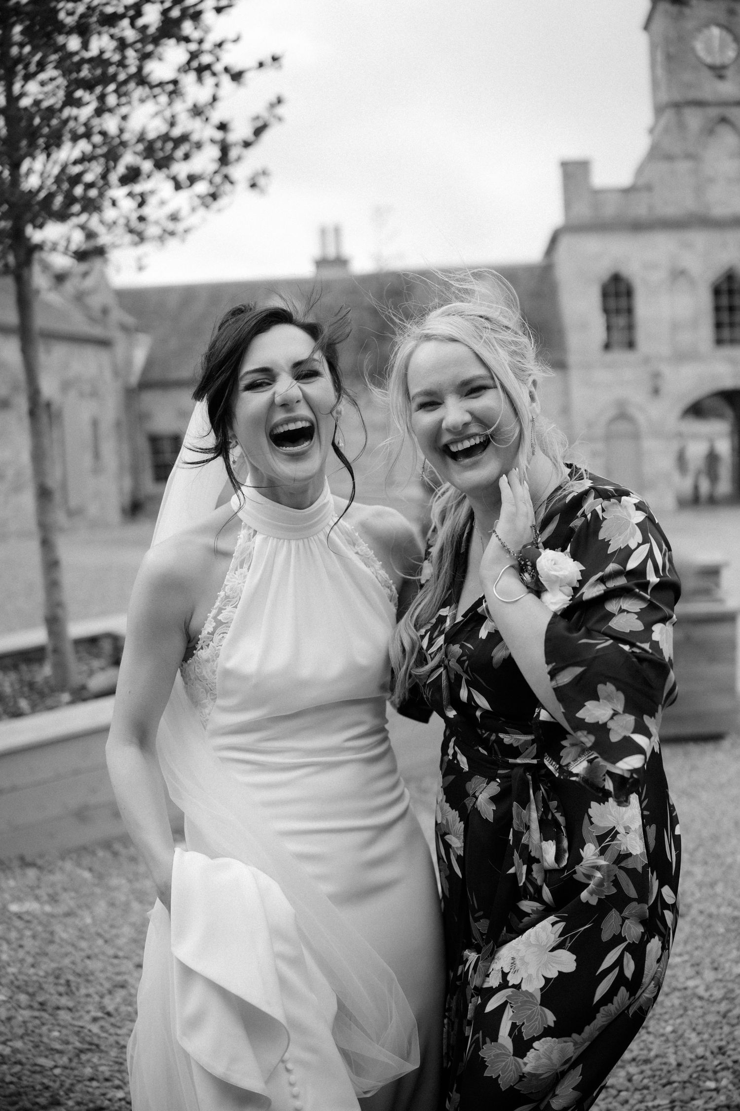 Wedding courtyard at Rosebery Steading, Temple, Gorebridge, Scotland.