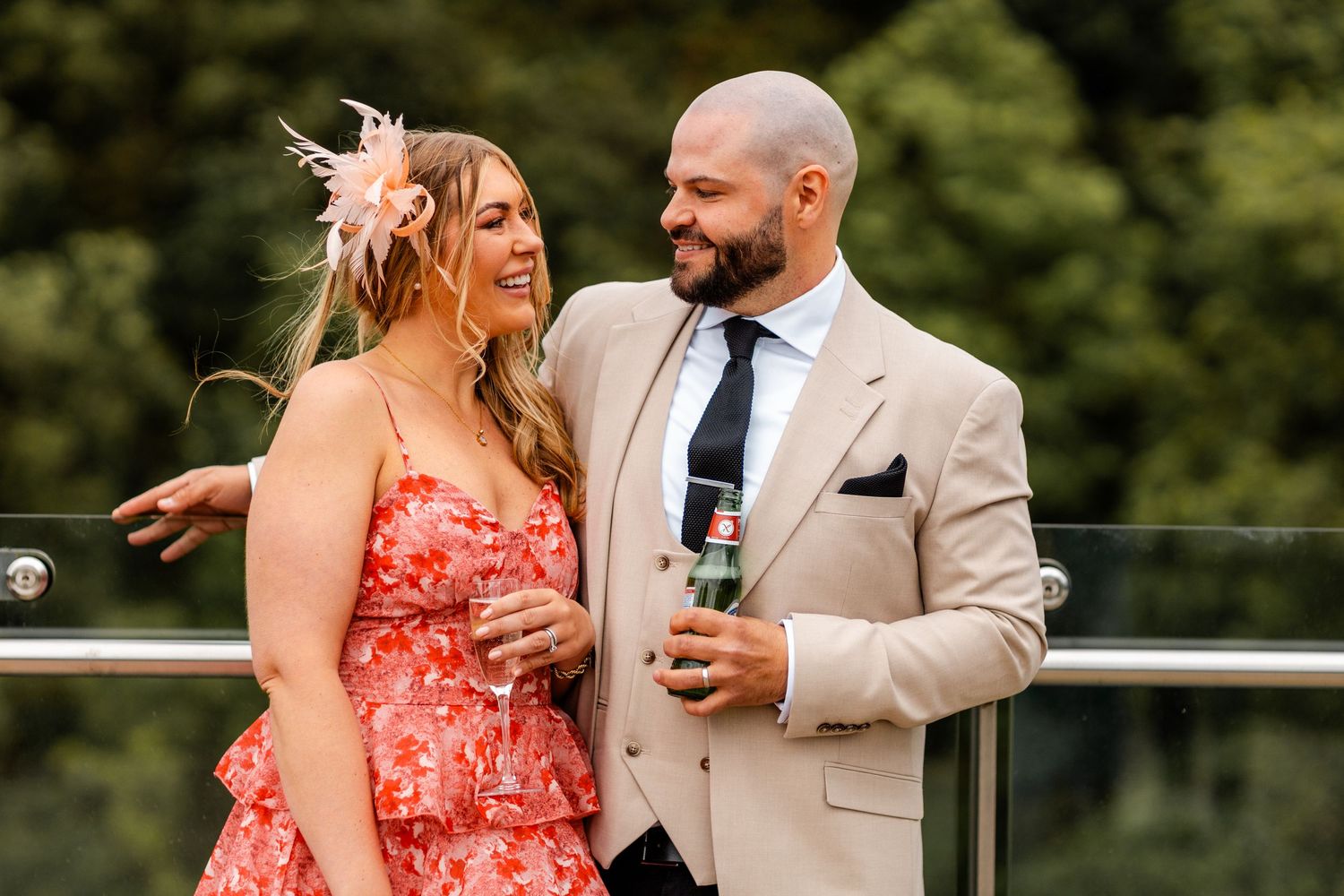 Guests portrait, wedding, Glass House Edinburgh City Scotland,