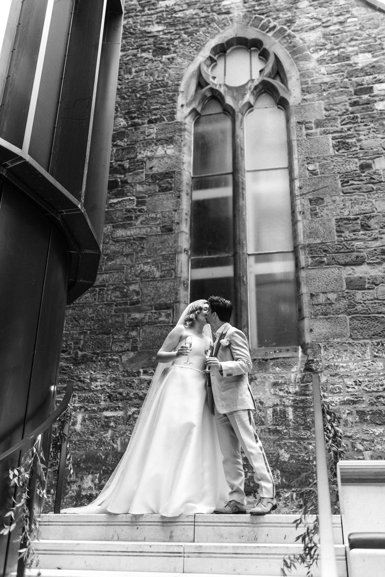 Wedding  bride and groom, Virgin hotel in Edinburgh City Scotland