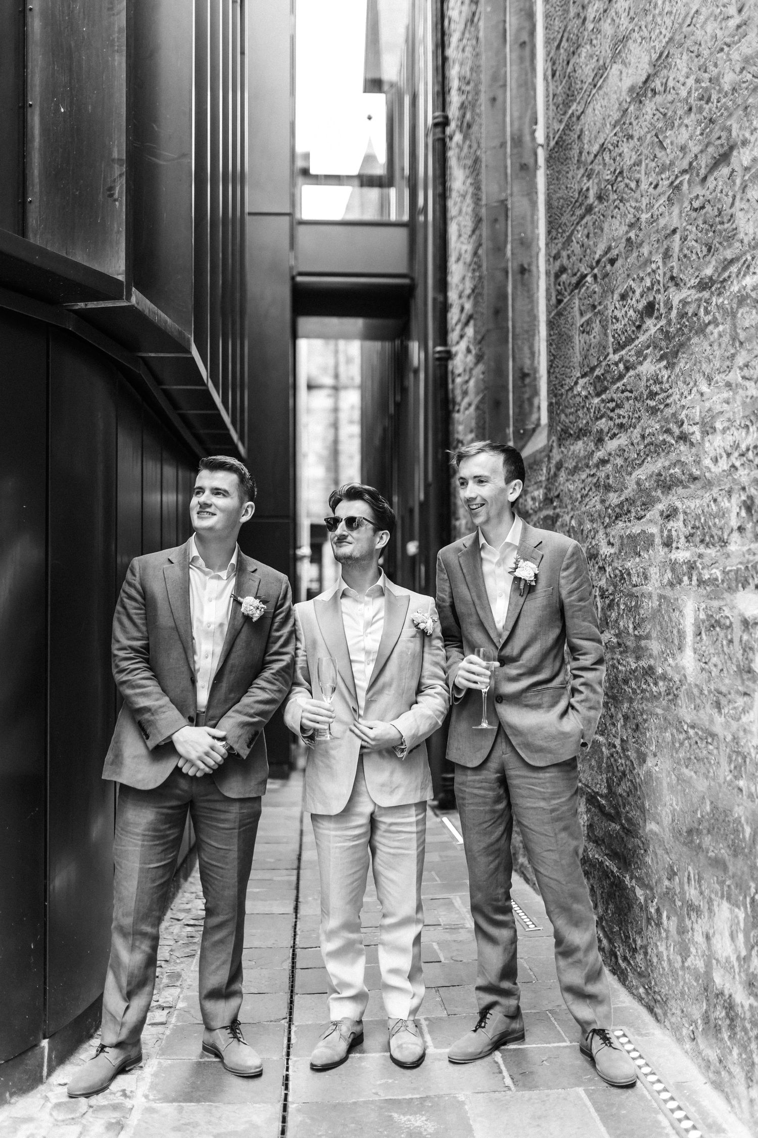 Wedding  group photos, Virgin hotel in Edinburgh City Scotland