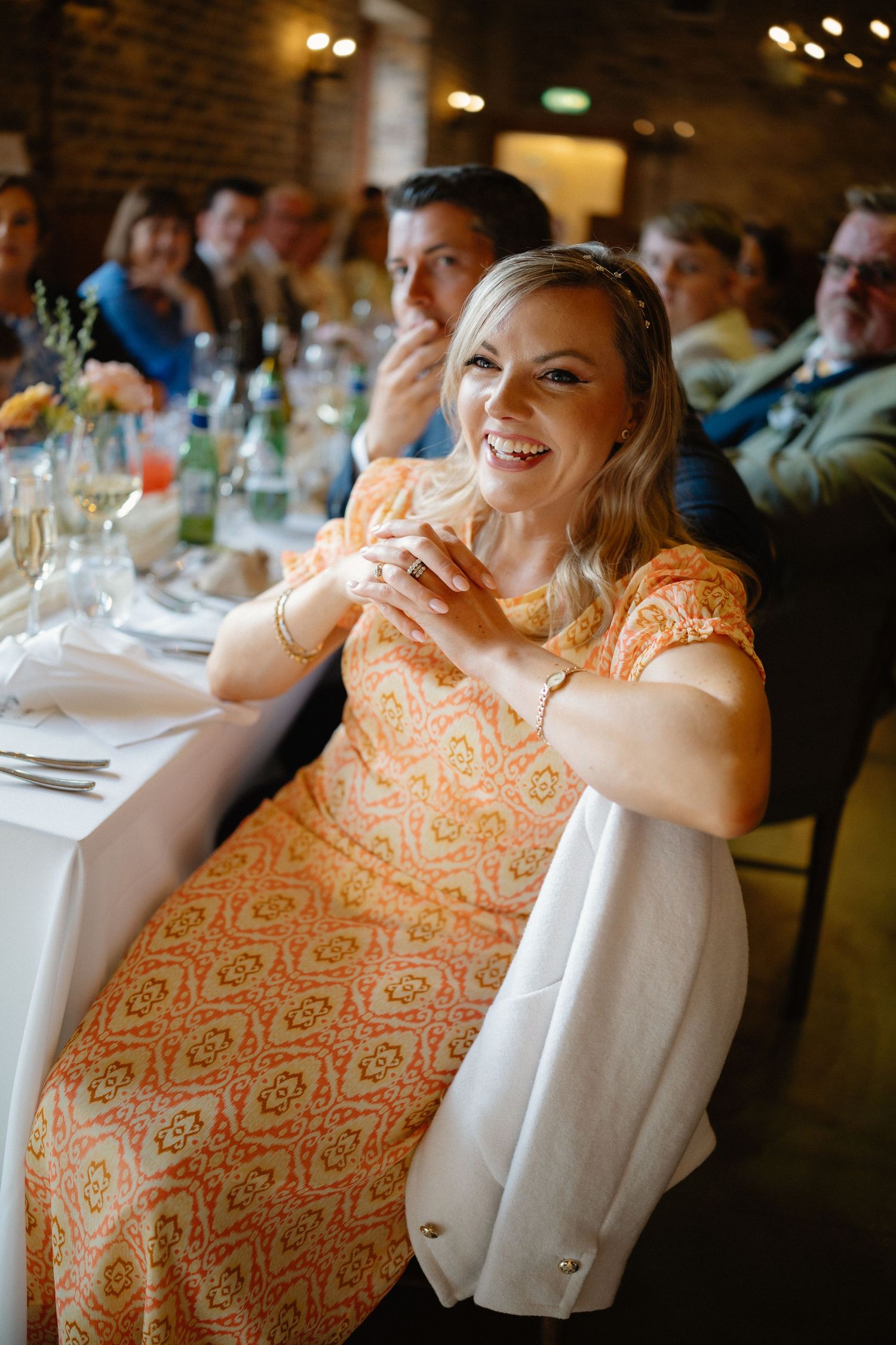 Speeches wedding meal at Rosebery Steading, Temple, Gorebridge, Scotland.