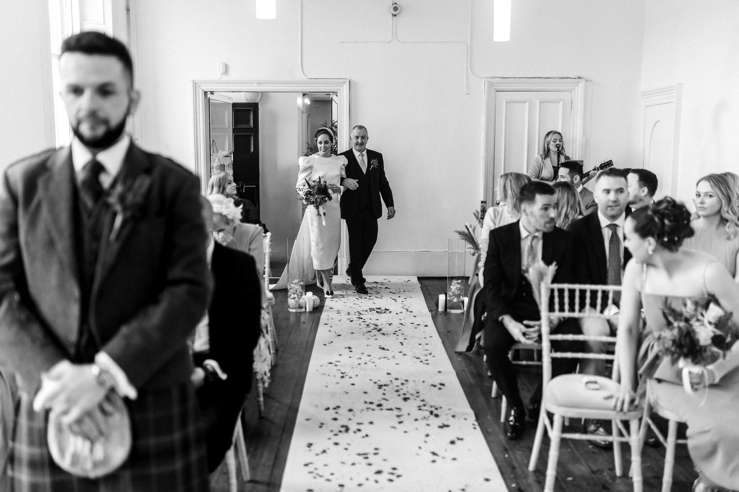 first look bride and groom