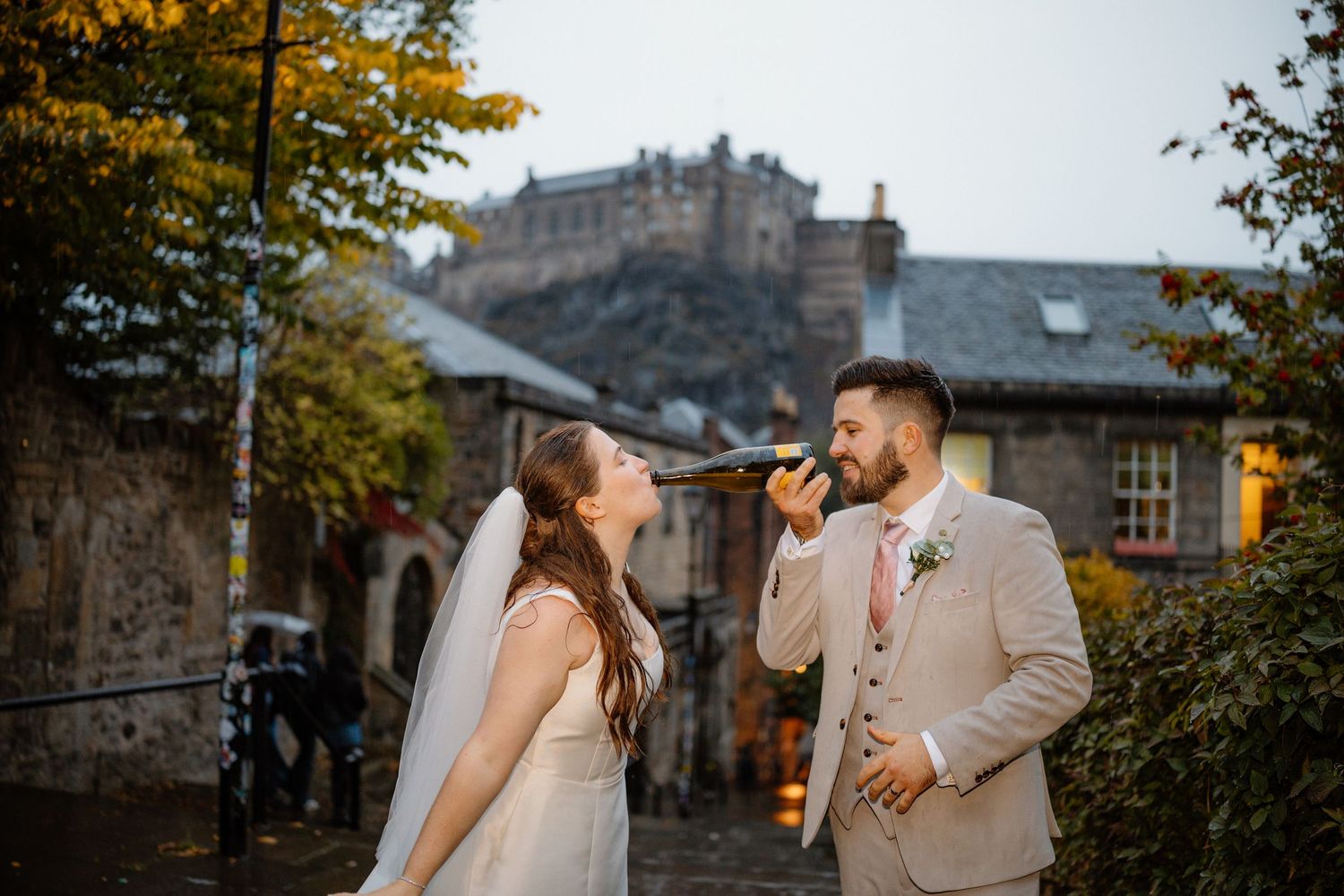 Edinburgh Elopement Romantic Couple