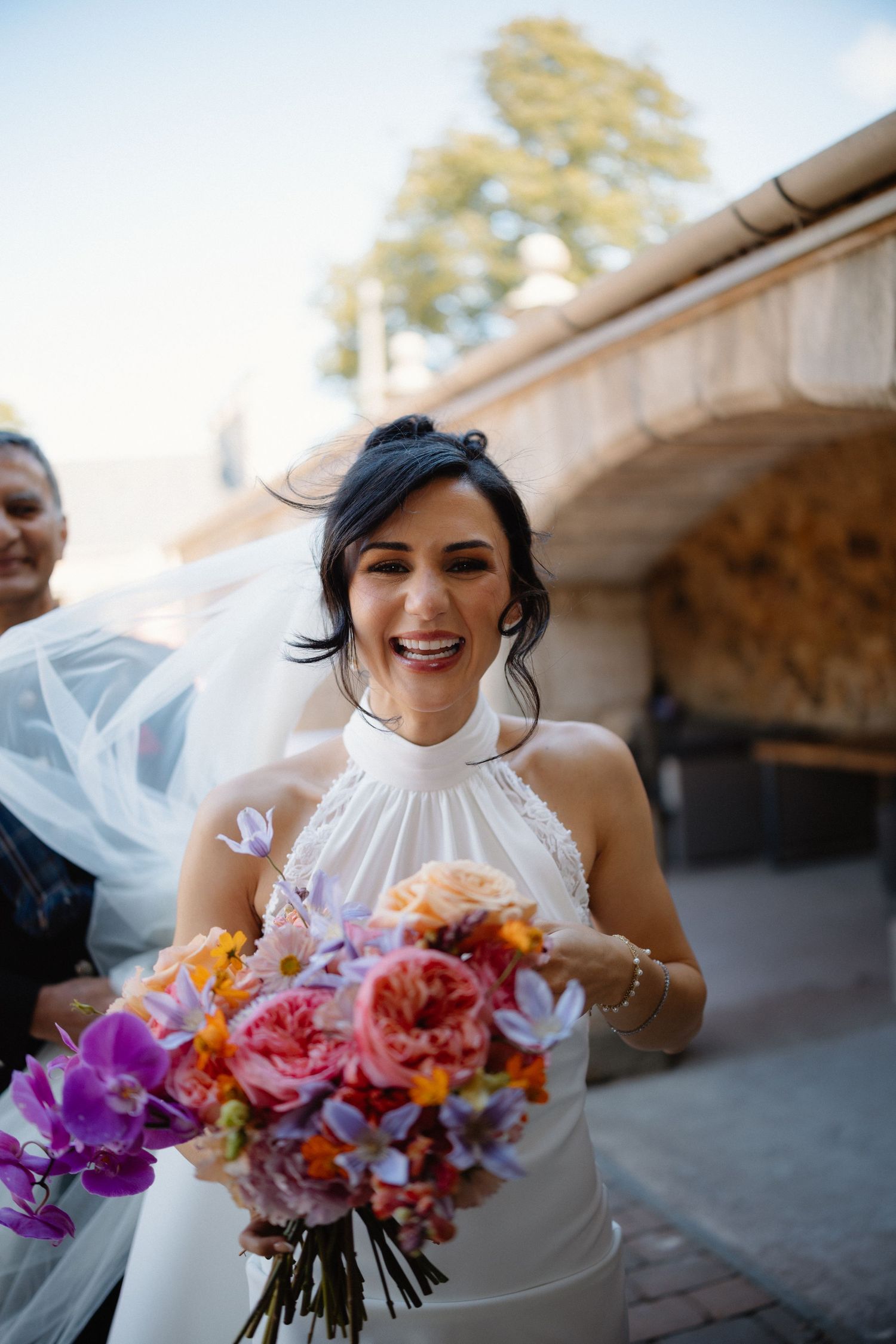 Wedding bride, at Rosebery Steading, Temple, Gorebridge, Scotland.
