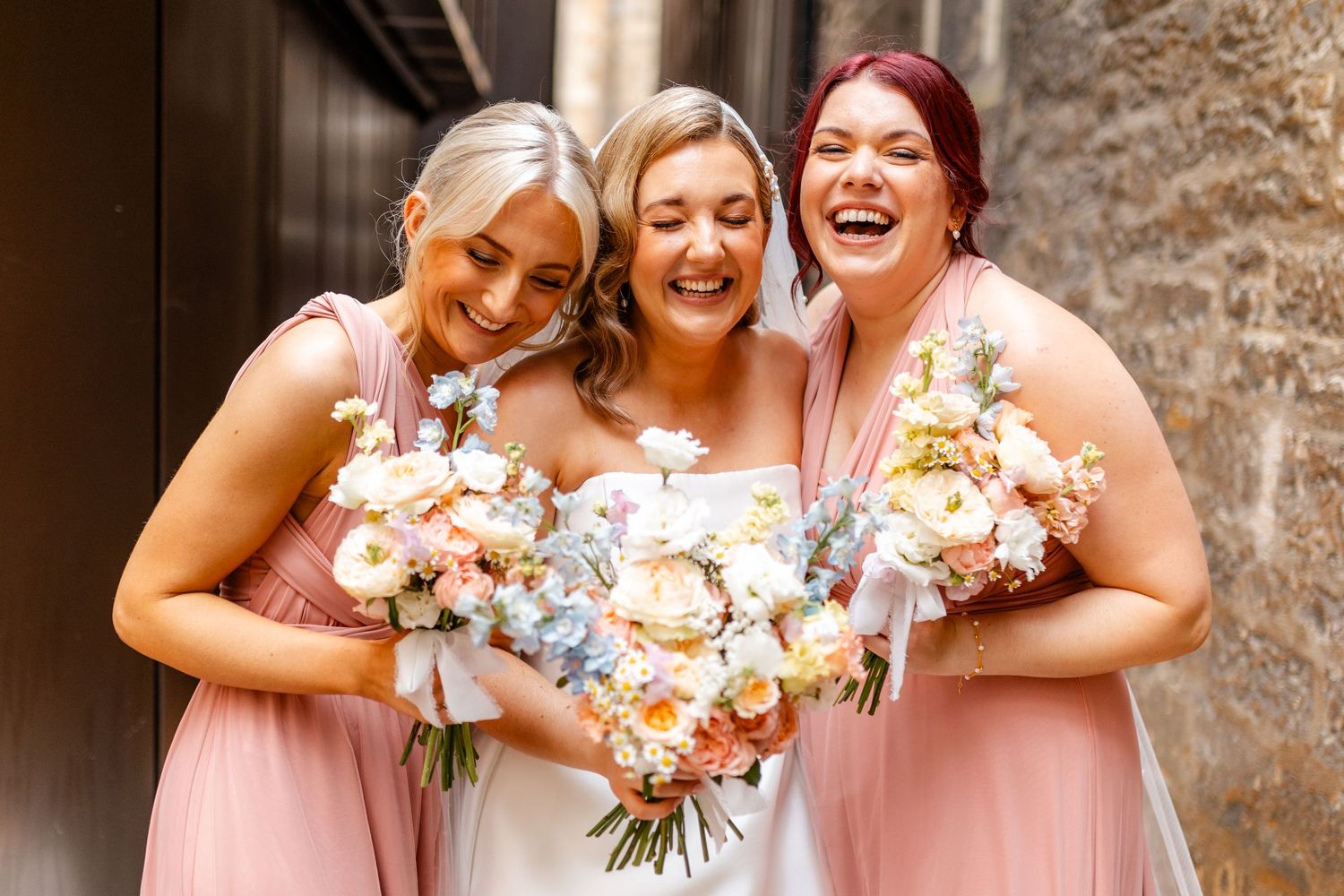 Wedding party, ladies, Virgin hotel in Edinburgh City Scotland