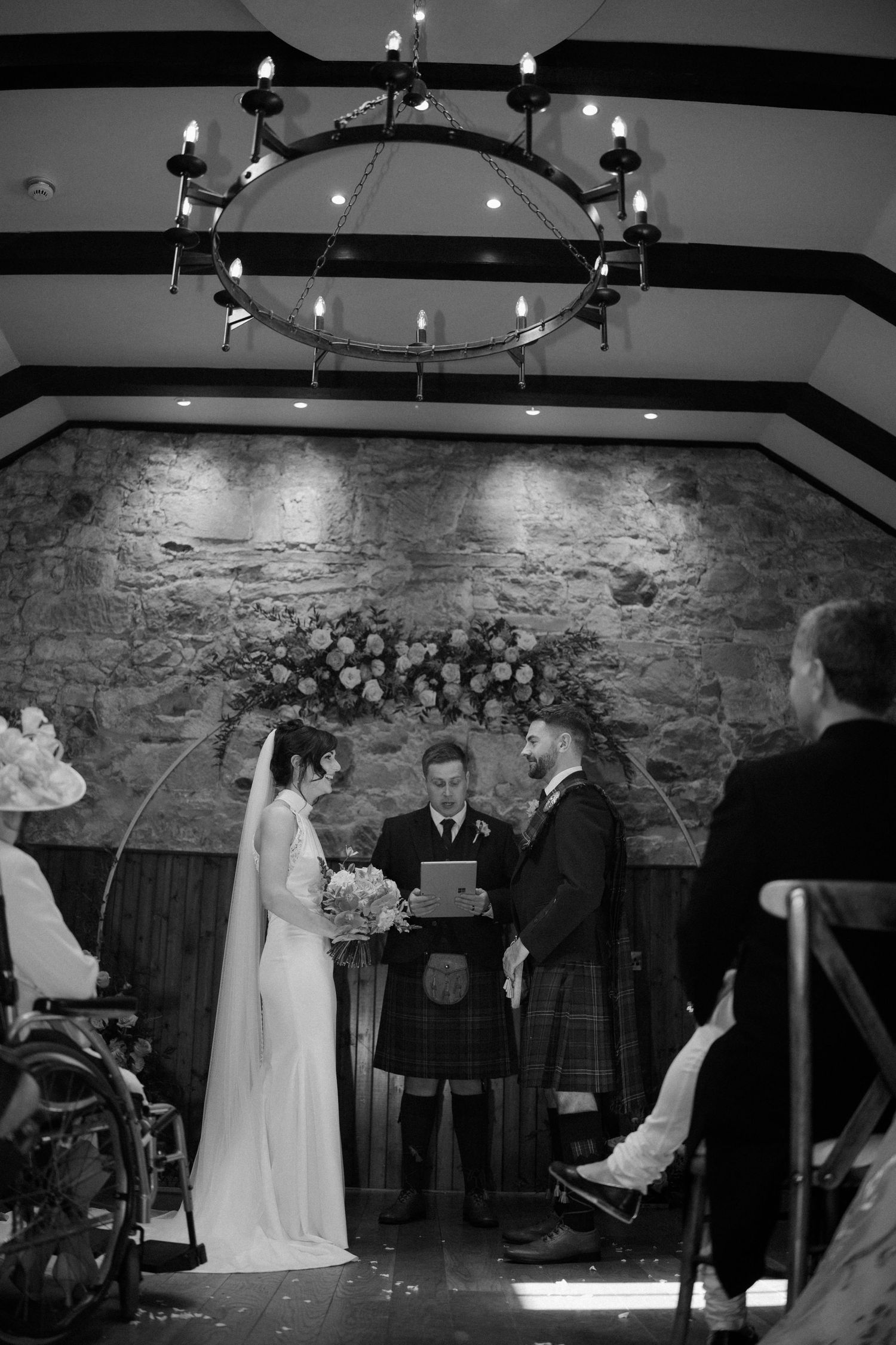 Wedding ceremony, at Rosebery Steading, Temple, Gorebridge, Scotland.