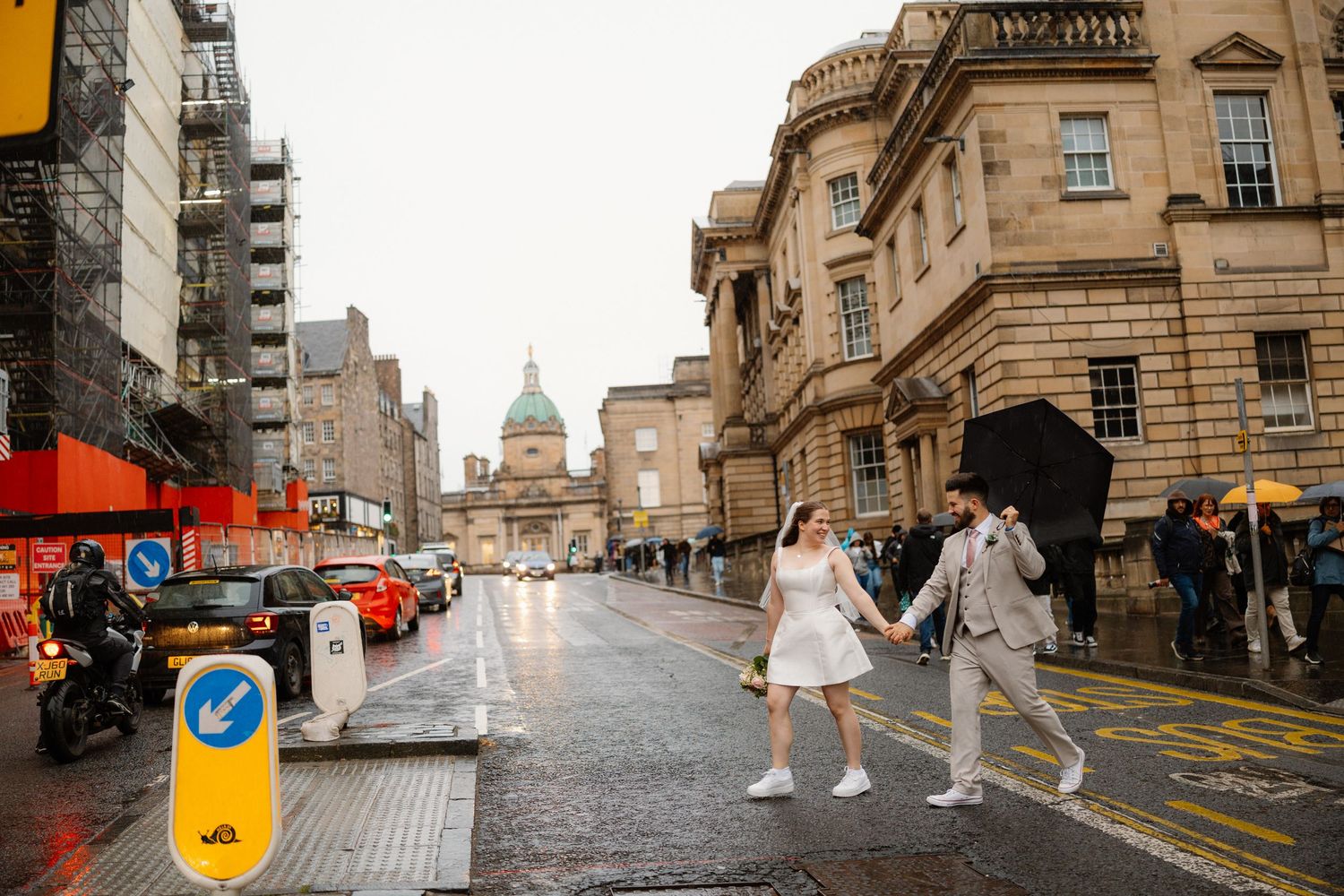 Edinburgh Elopement Fun Couple