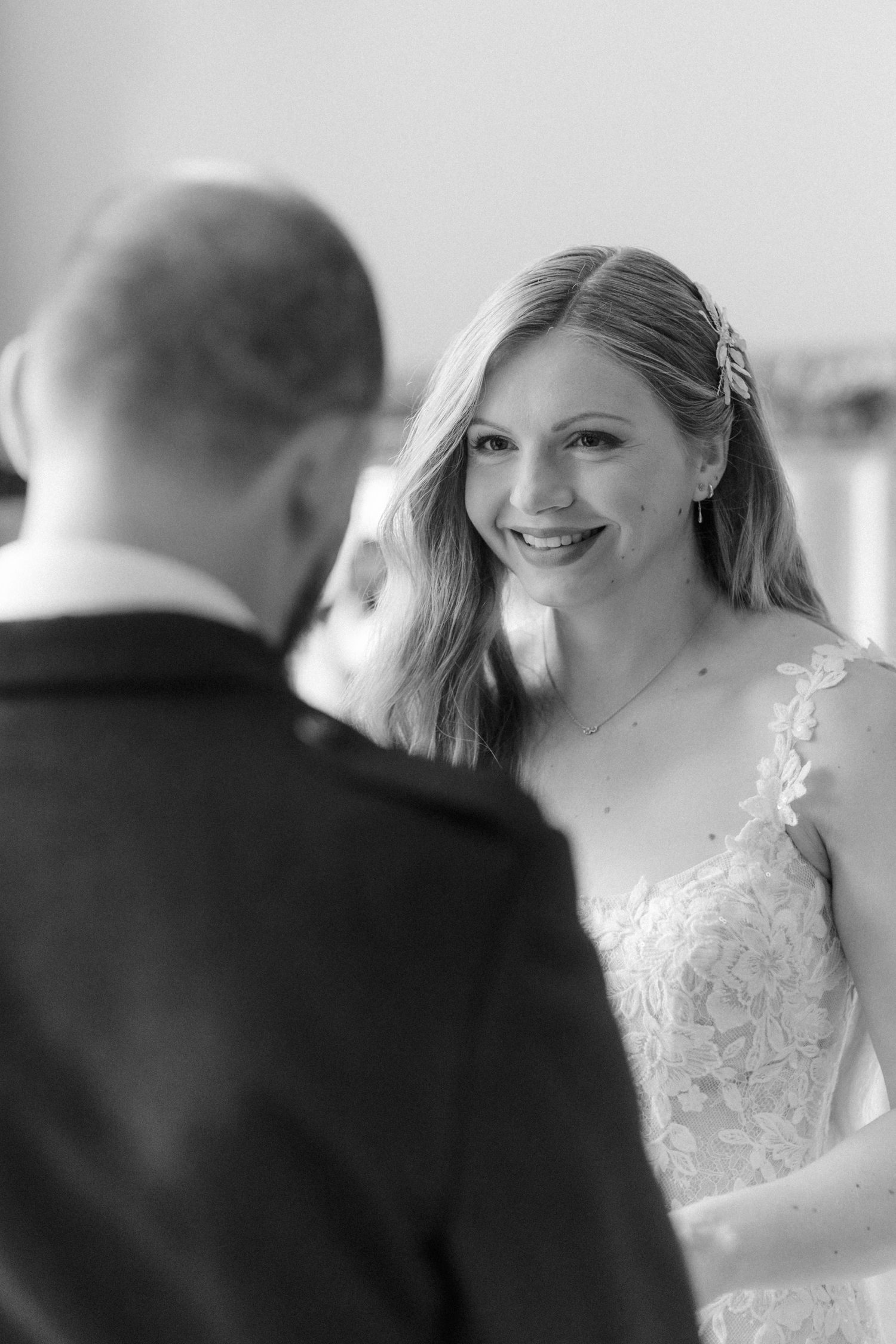 bride smiling ceremony, Netherbyres House
Wedding venue in Eyemouth, Scotland