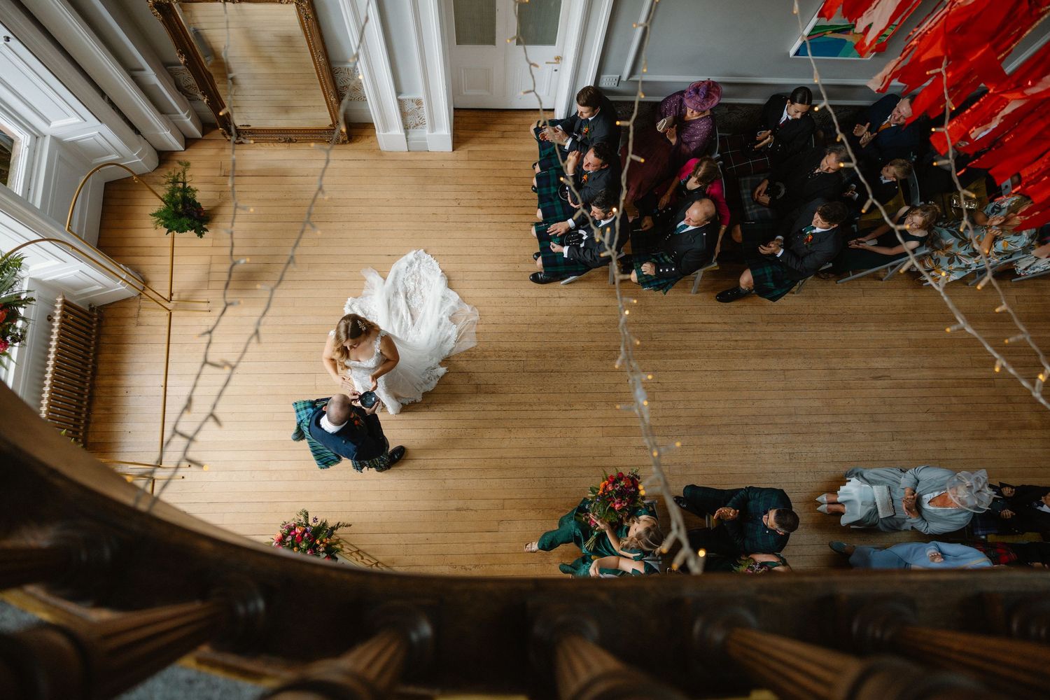 from balcony bride and groom, Netherbyres House
Wedding venue in Eyemouth, Scotland