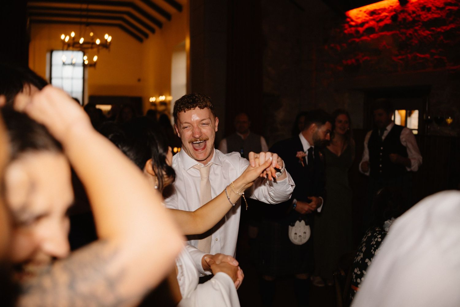 Party, dancing at Rosebery Steading, Temple, Gorebridge, Scotland.