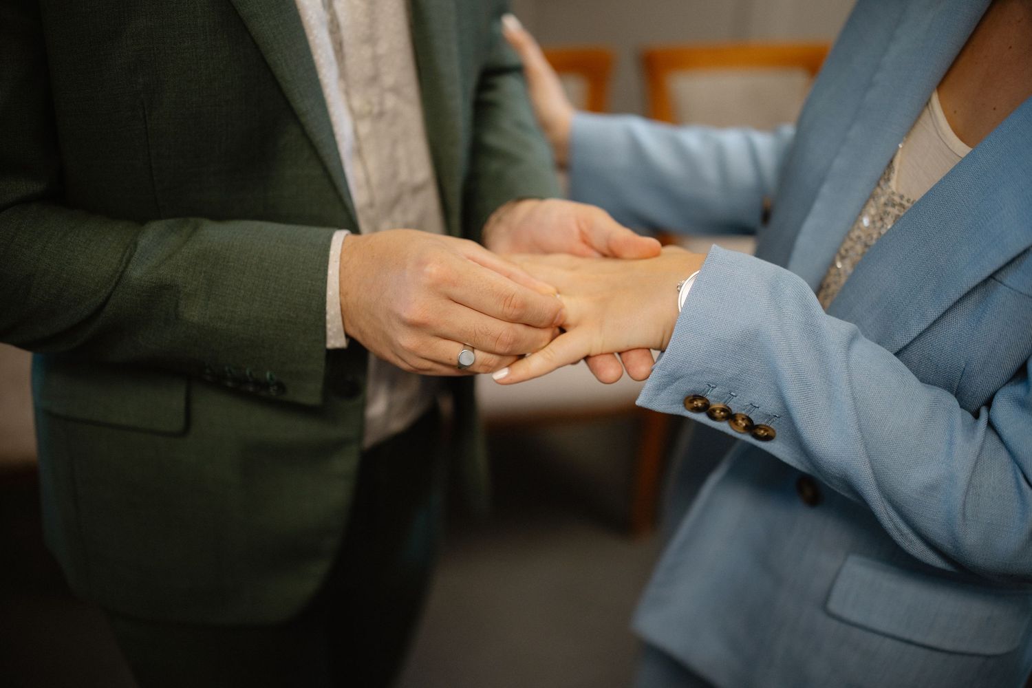 Rings exchange at Edinburgh City Chambers 
Wedding Couple Wedding photo