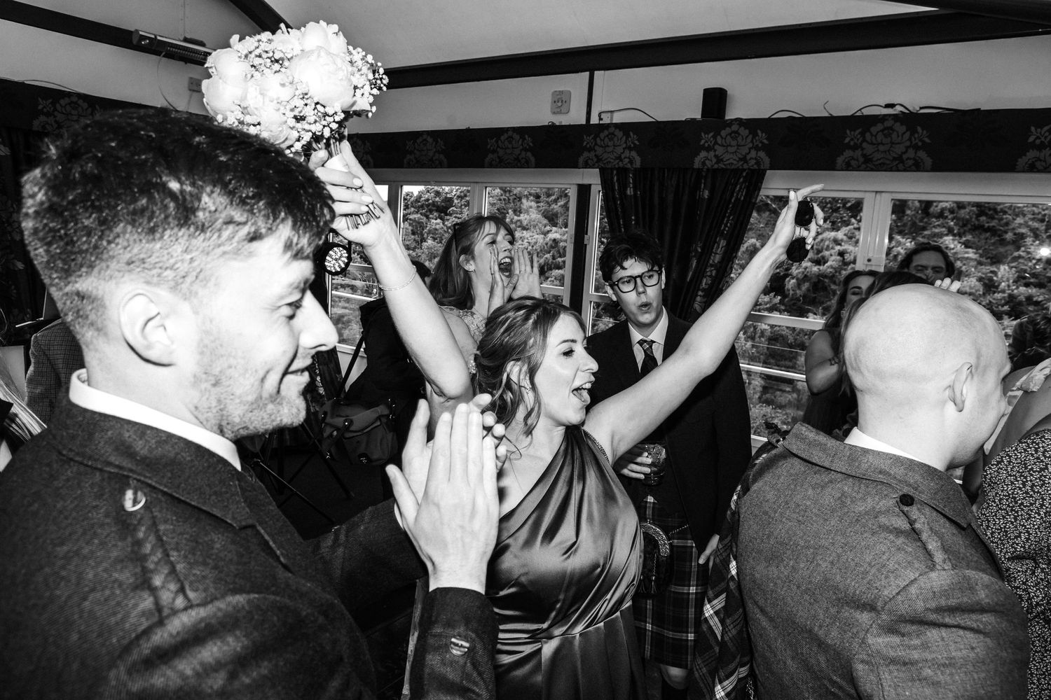 Party, wedding, Glass House Edinburgh City Scotland,