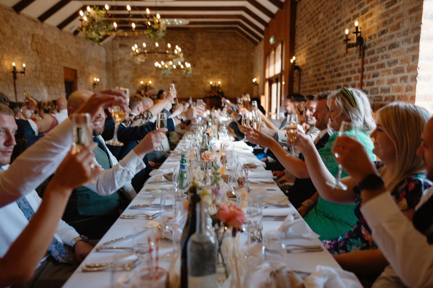 Speeches wedding meal at Rosebery Steading, Temple, Gorebridge, Scotland.