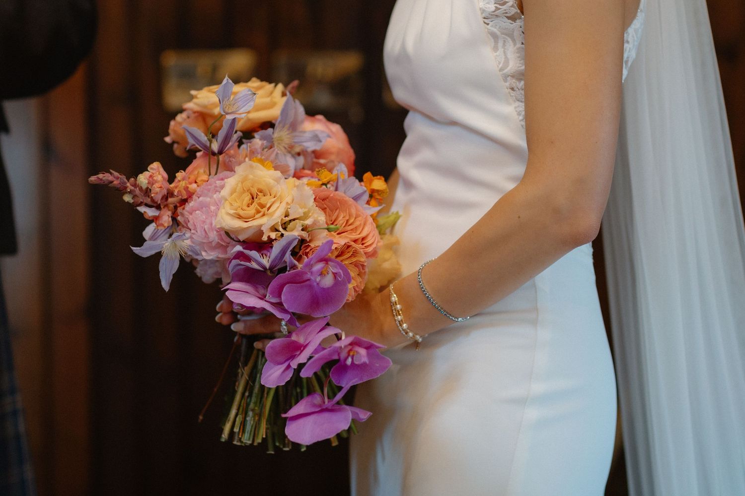 Wedding ceremony, flowers, at Rosebery Steading, Temple, Gorebridge, Scotland.