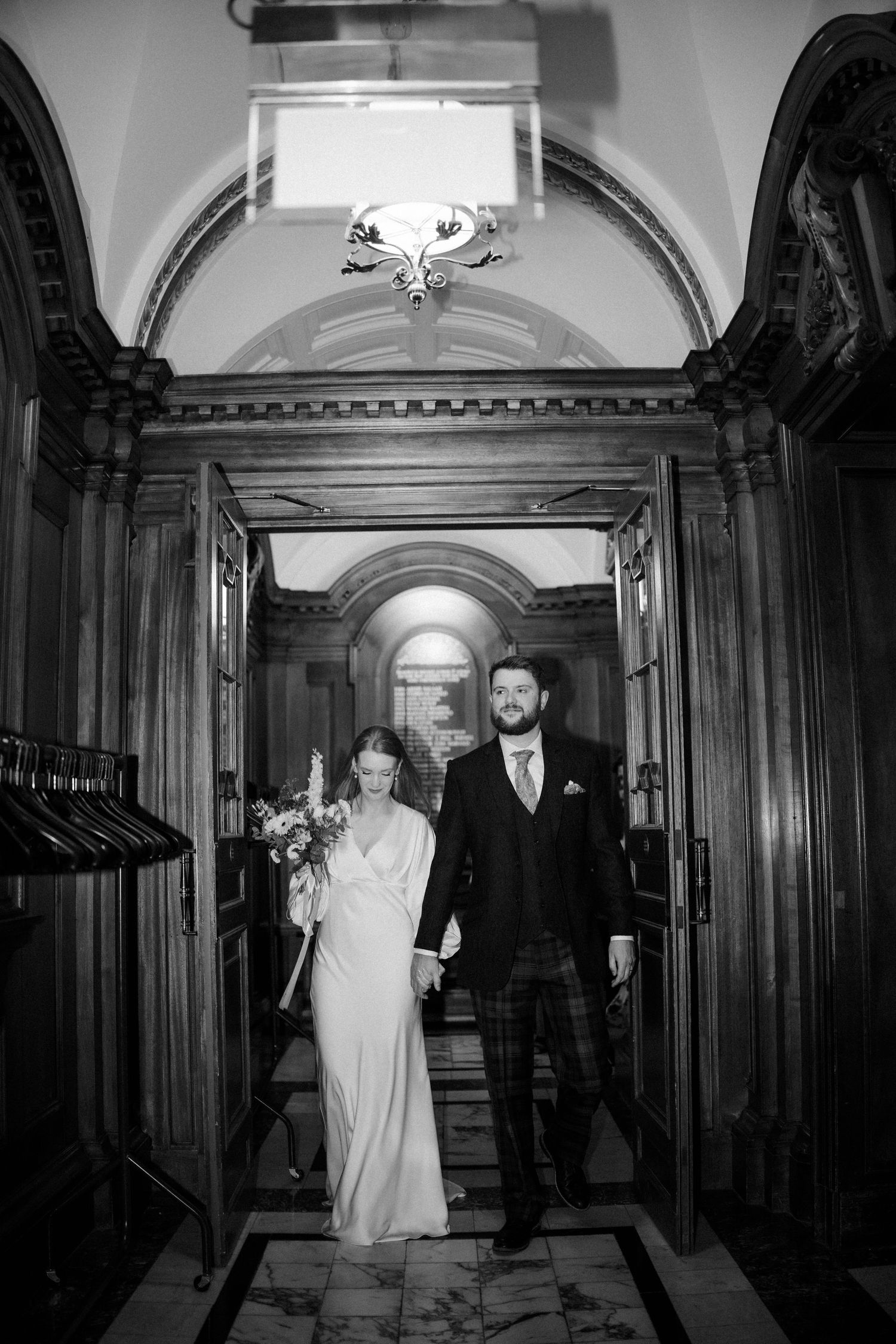 European suit City Chambers Wedding Edinburgh Scotland