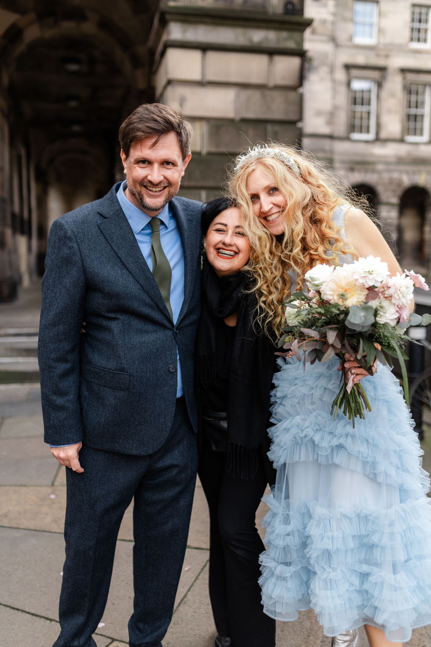 Marries couple with Marta Rocci Photography, photo with photographer,  in Edinburgh Scotland