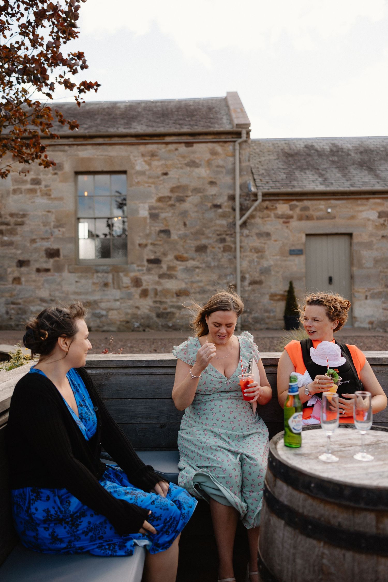 Wedding courtyard at Rosebery Steading, Temple, Gorebridge, Scotland.