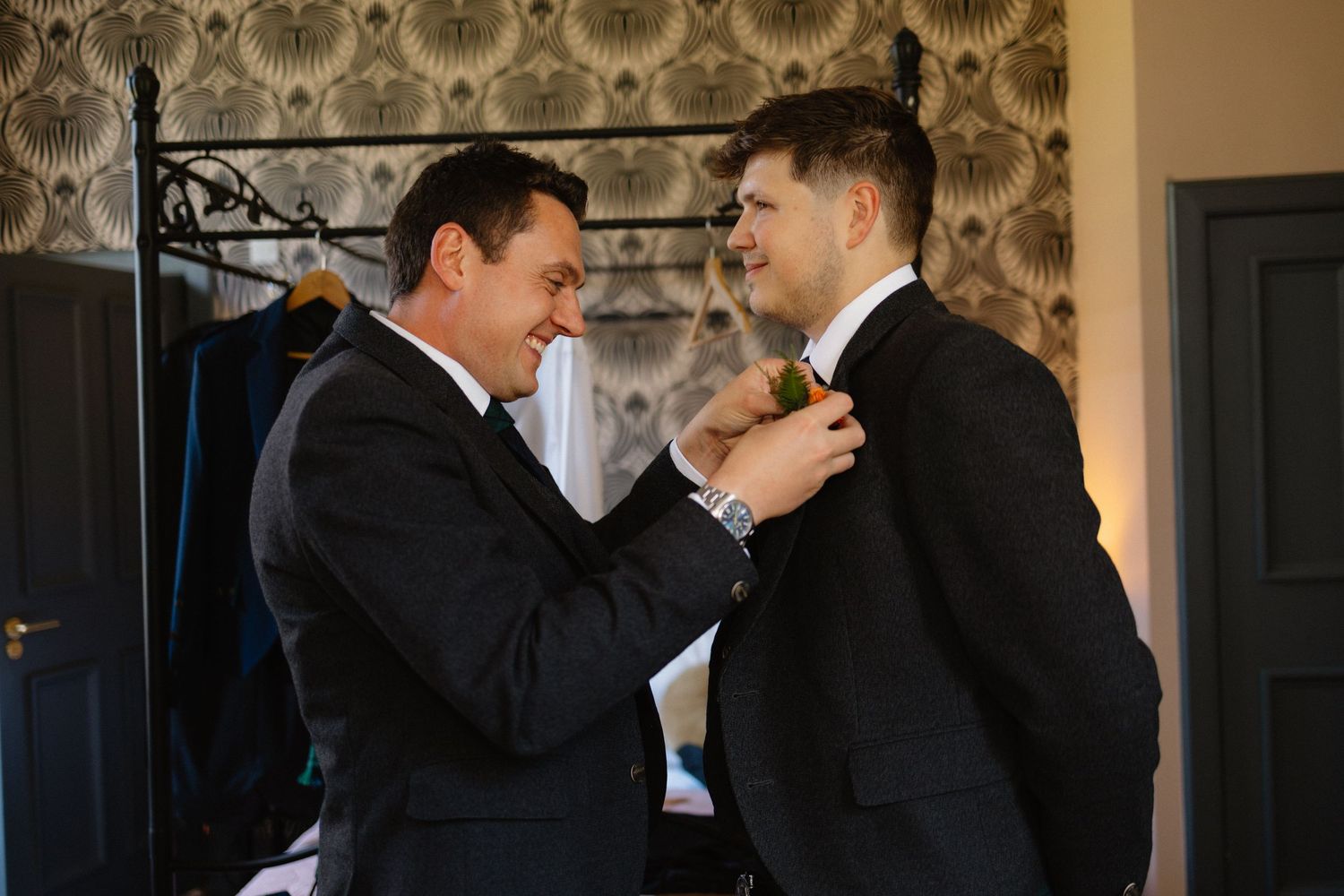 Groomsman getting ready Netherbyres House
Wedding venue in Eyemouth, Scotland