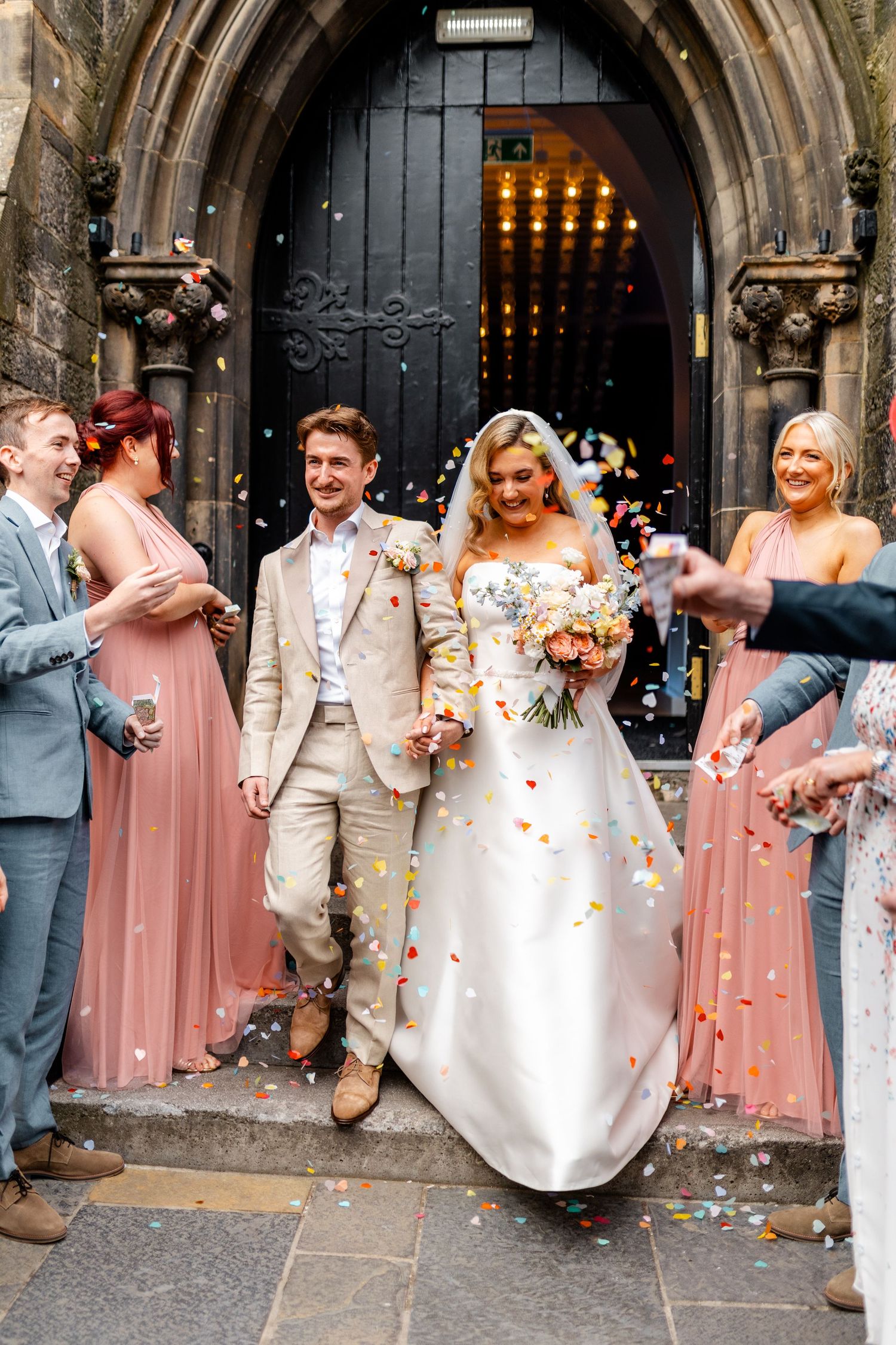 Wedding  confetti, Virgin hotel in Edinburgh City Scotland