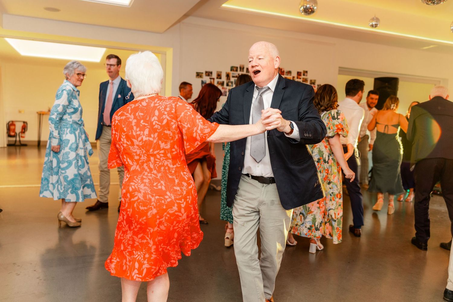 Wedding guest dancing, Whitekirk Hill, Whitekirk, North Berwick