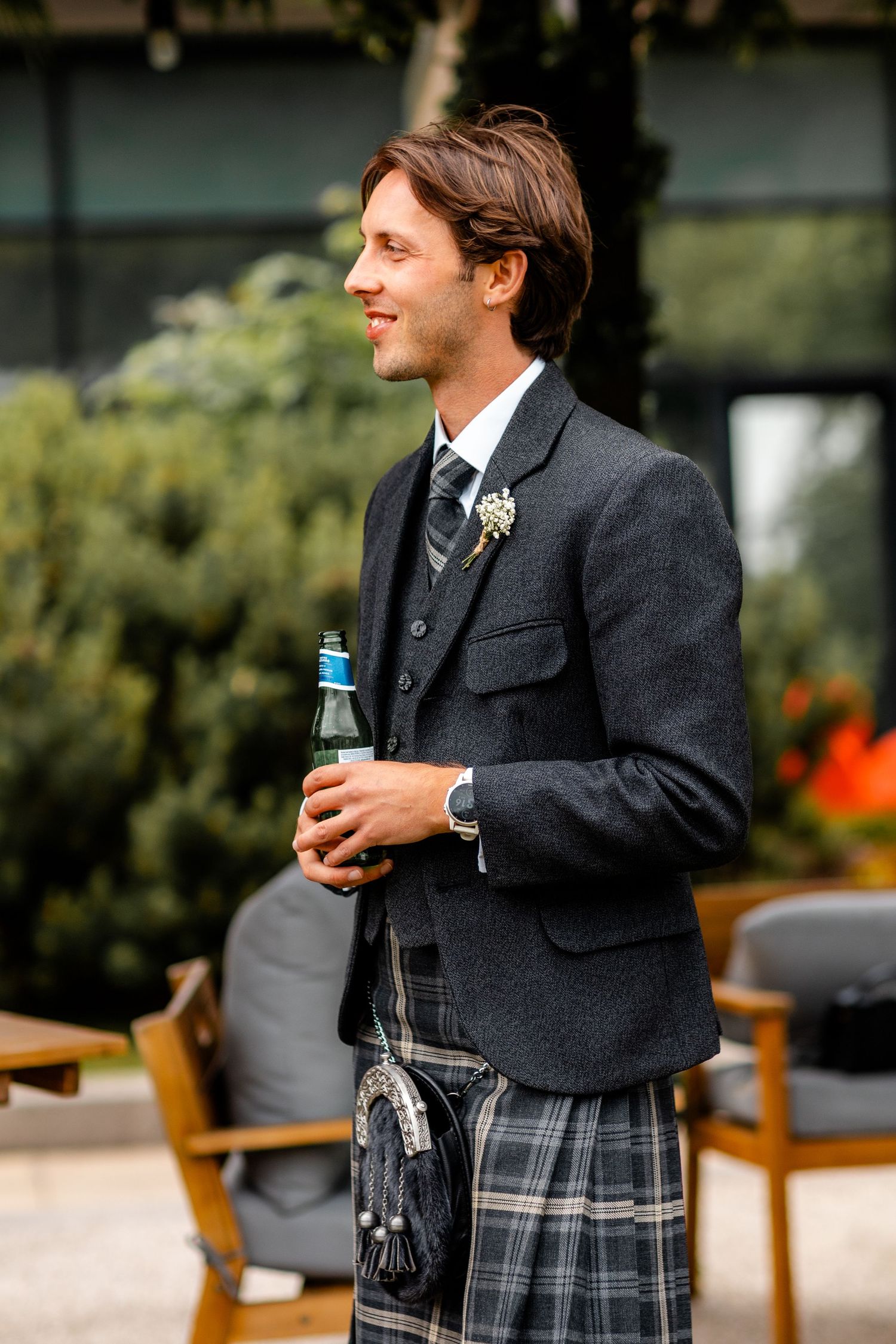 best man Speeches, outdoor wedding, Glass House Edinburgh City Scotland,