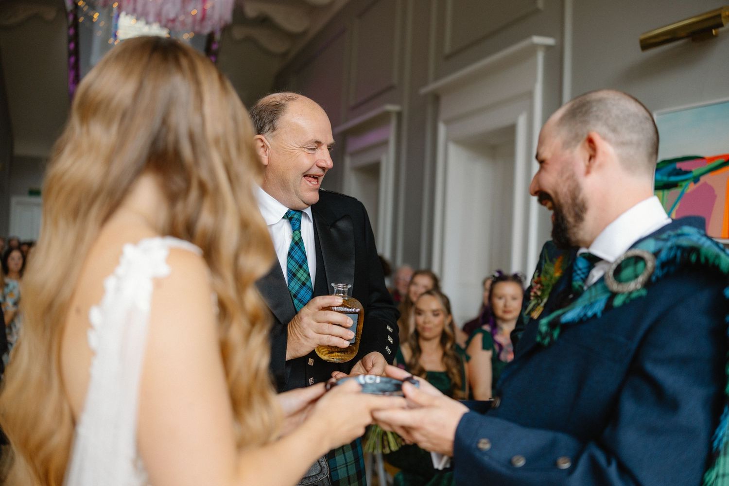 Scottish tradition, bride and groom, Netherbyres House
Wedding venue in Eyemouth, Scotland