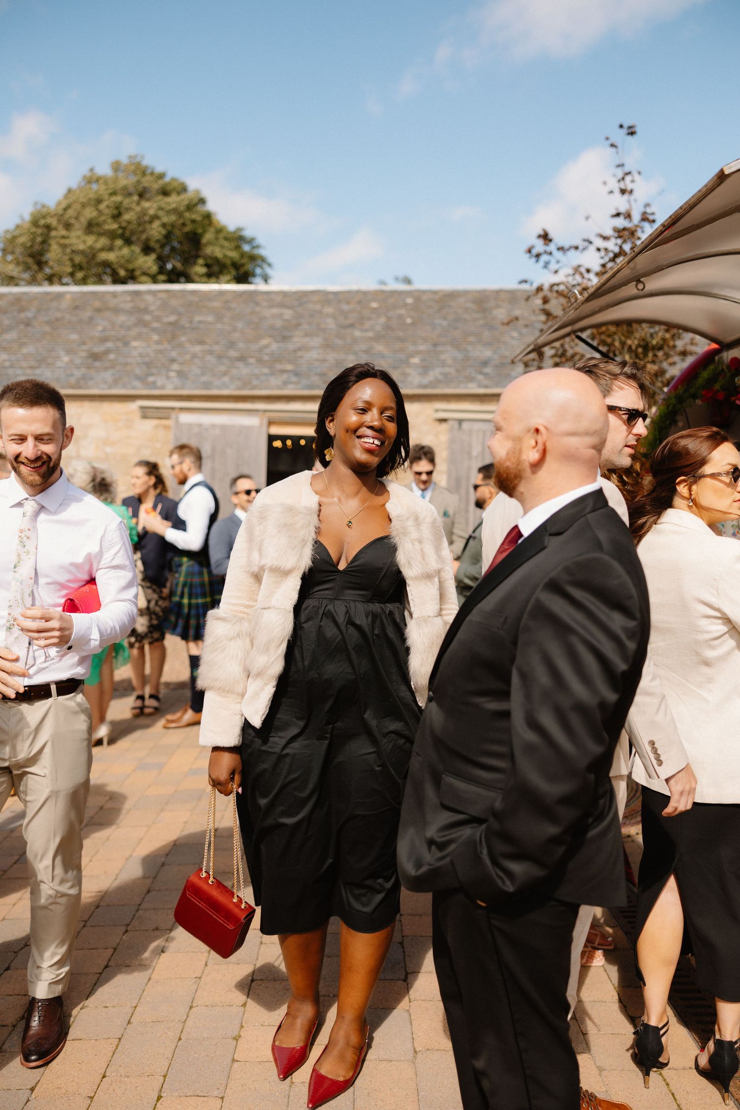 Wedding courtyard at Rosebery Steading, Temple, Gorebridge, Scotland.