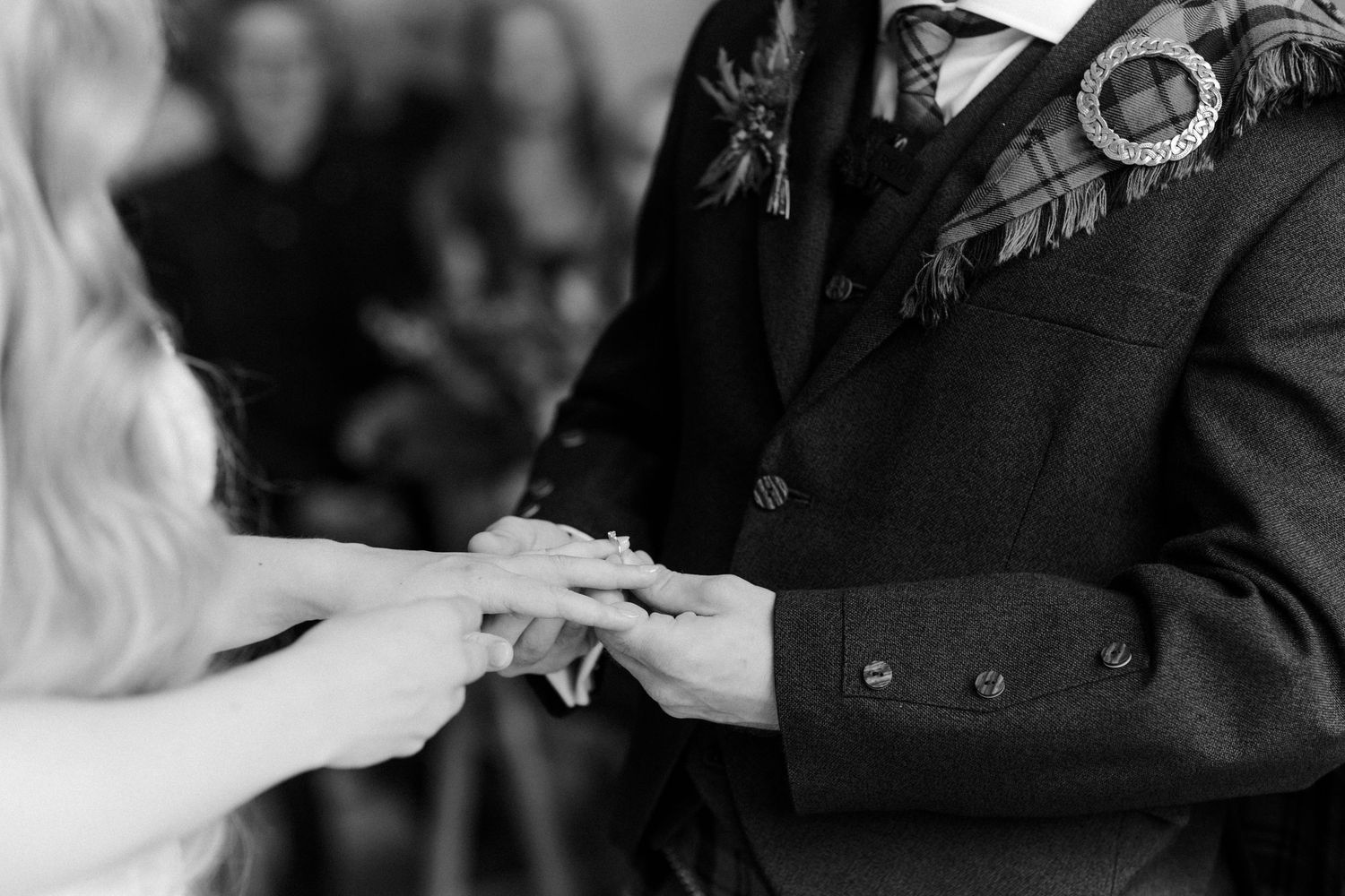 Rings exchange, ceremony bride and groom, Netherbyres House
Wedding venue in Eyemouth, Scotland