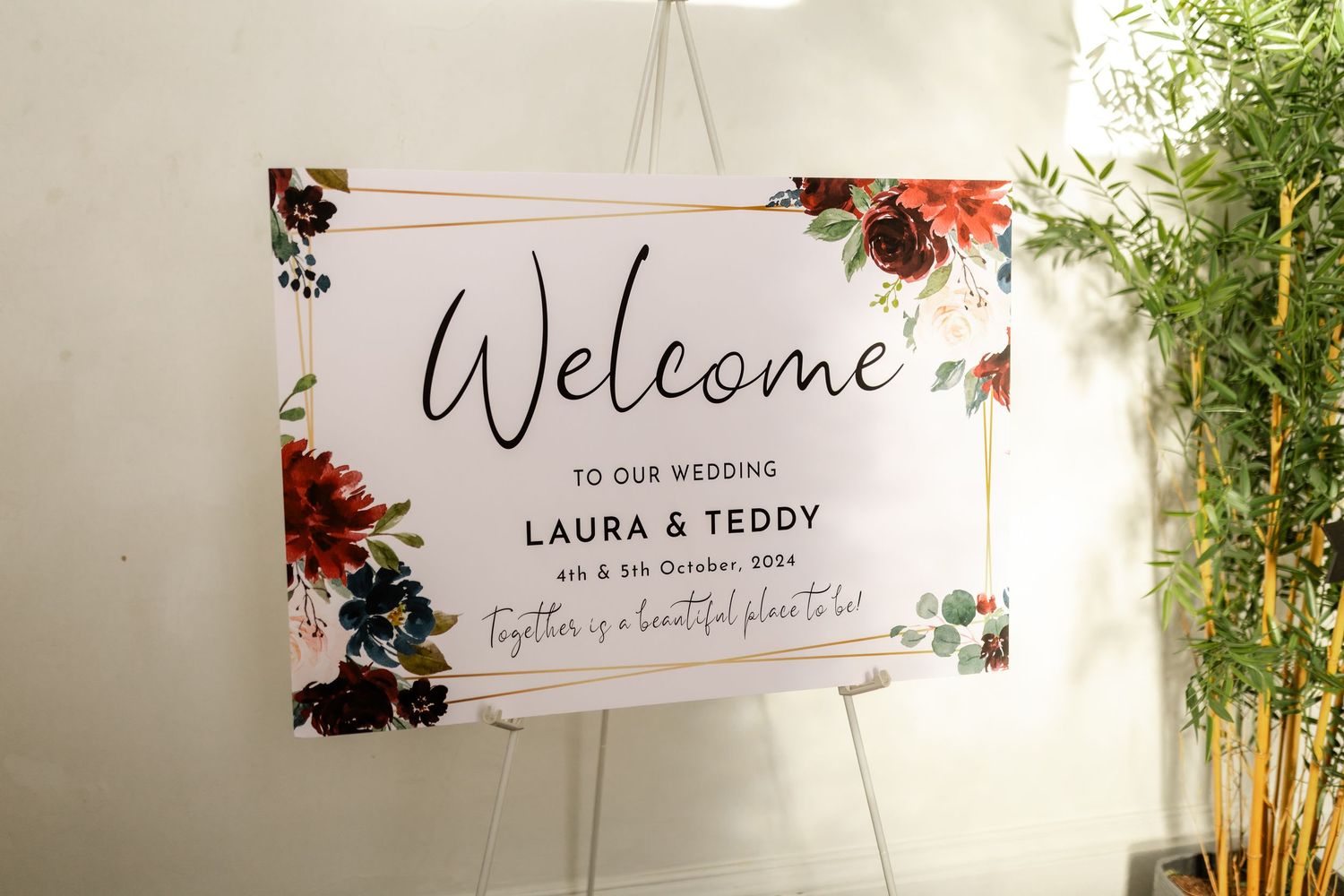 wedding photos welcome banner