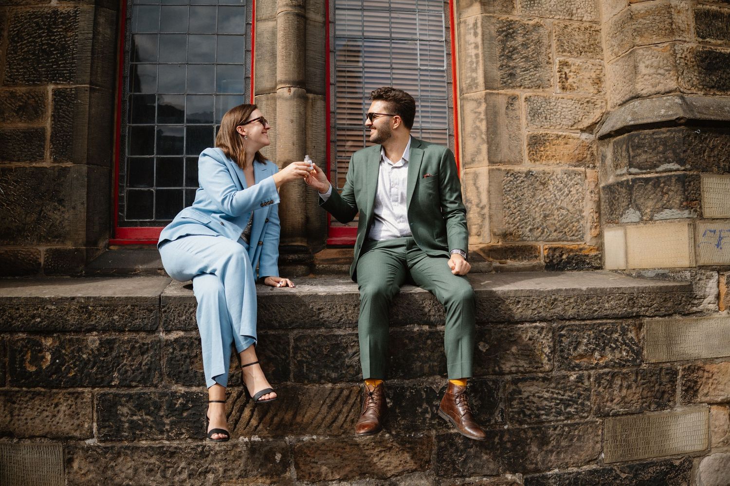 intimate wedding photos vittoria street,  in Edinburgh Scotland