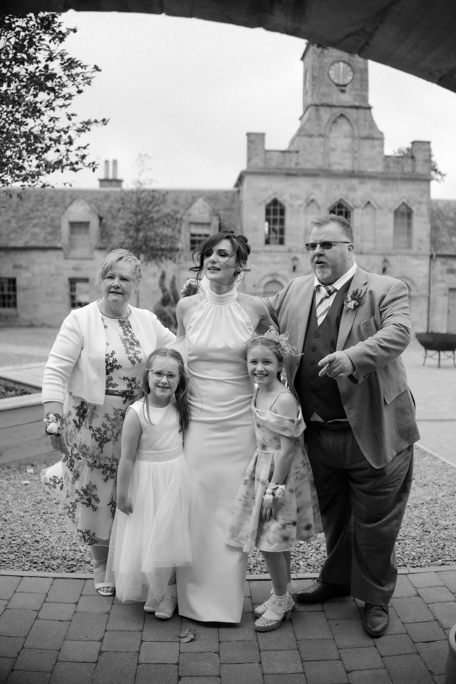 Wedding courtyard at Rosebery Steading, Temple, Gorebridge, Scotland.